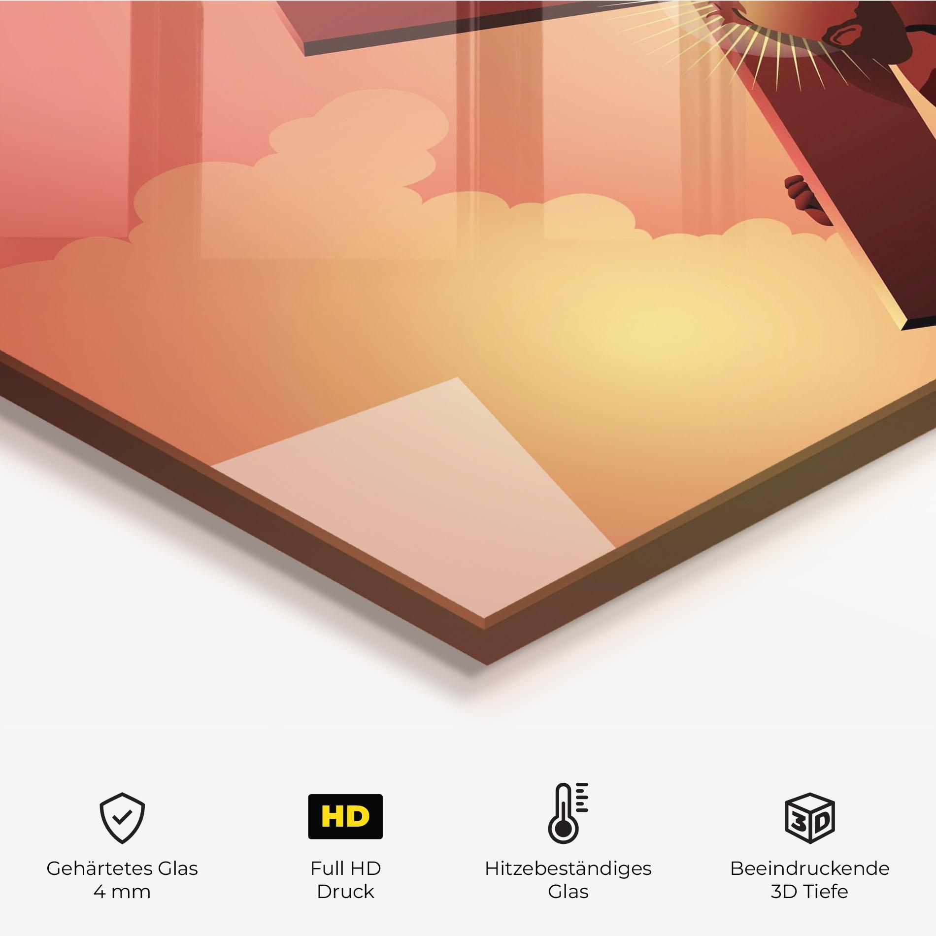 Küchenrückwand Glas Holding The Cross mockup 2