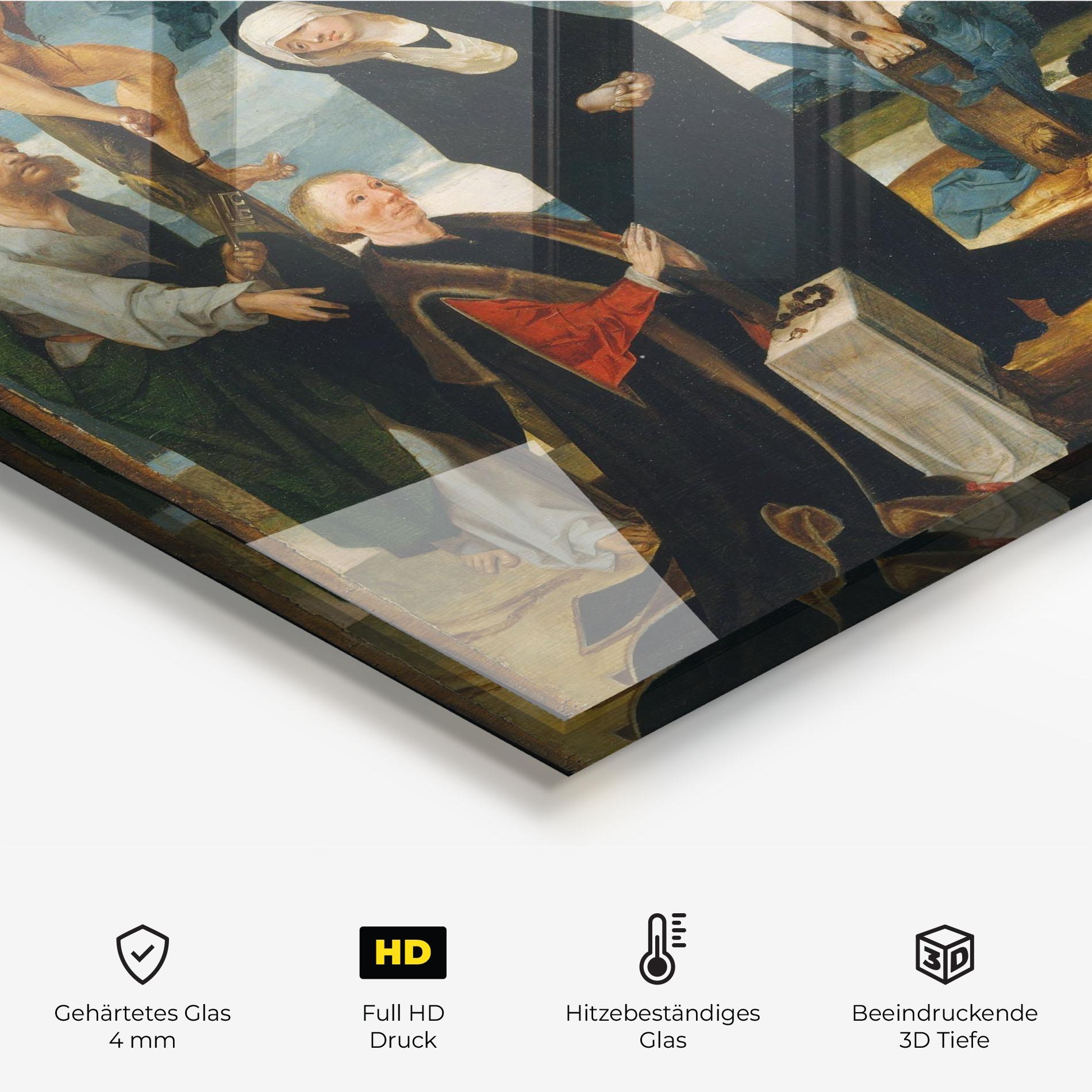 Küchenrückwand Glas Jesus Cross Birds mockup 2