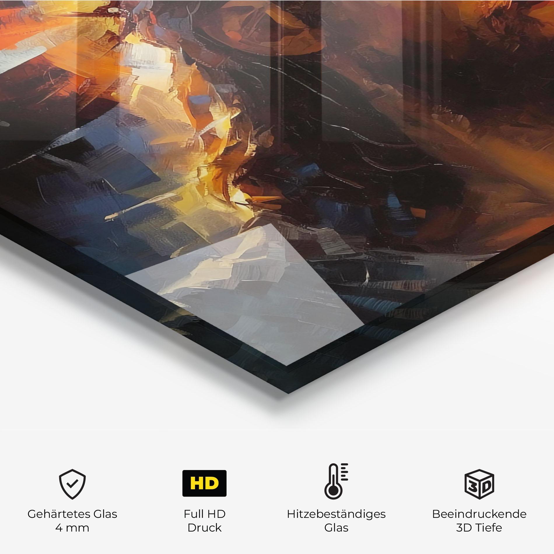 Küchenrückwand Glas Jesus Crown mockup 2