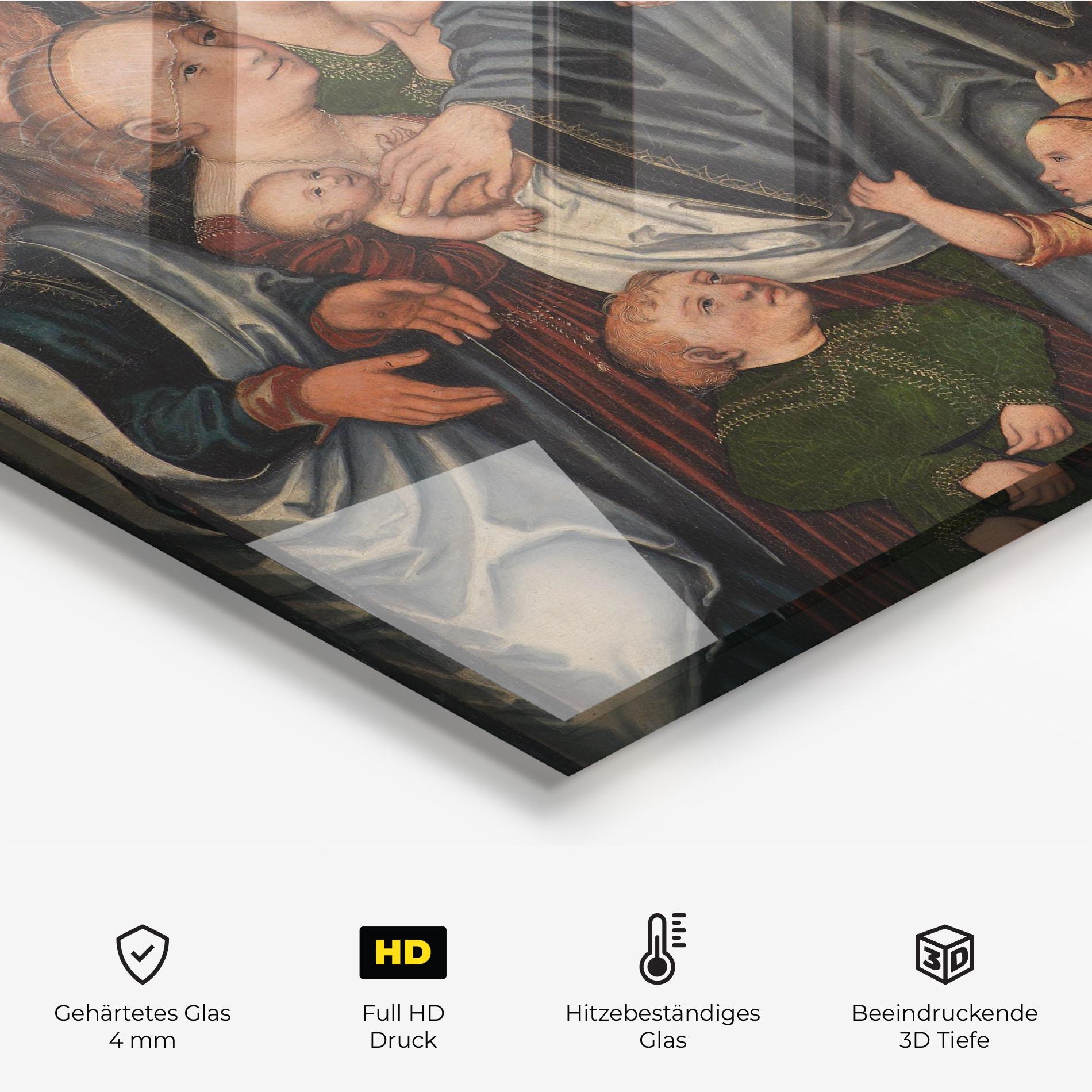 Küchenrückwand Glas Jesus Old Art mockup 2