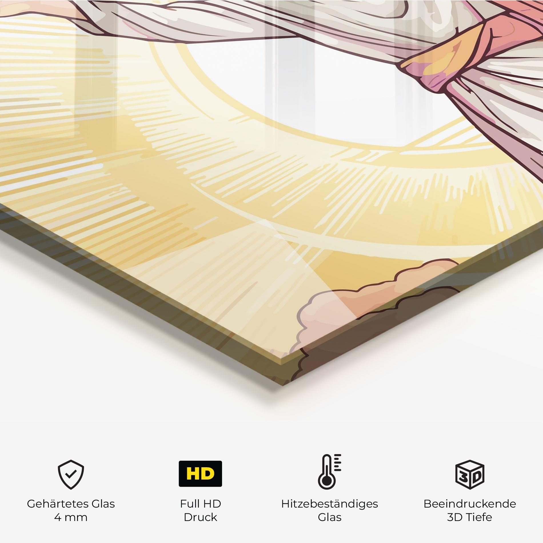 Küchenrückwand Glas Jesus Power mockup 2