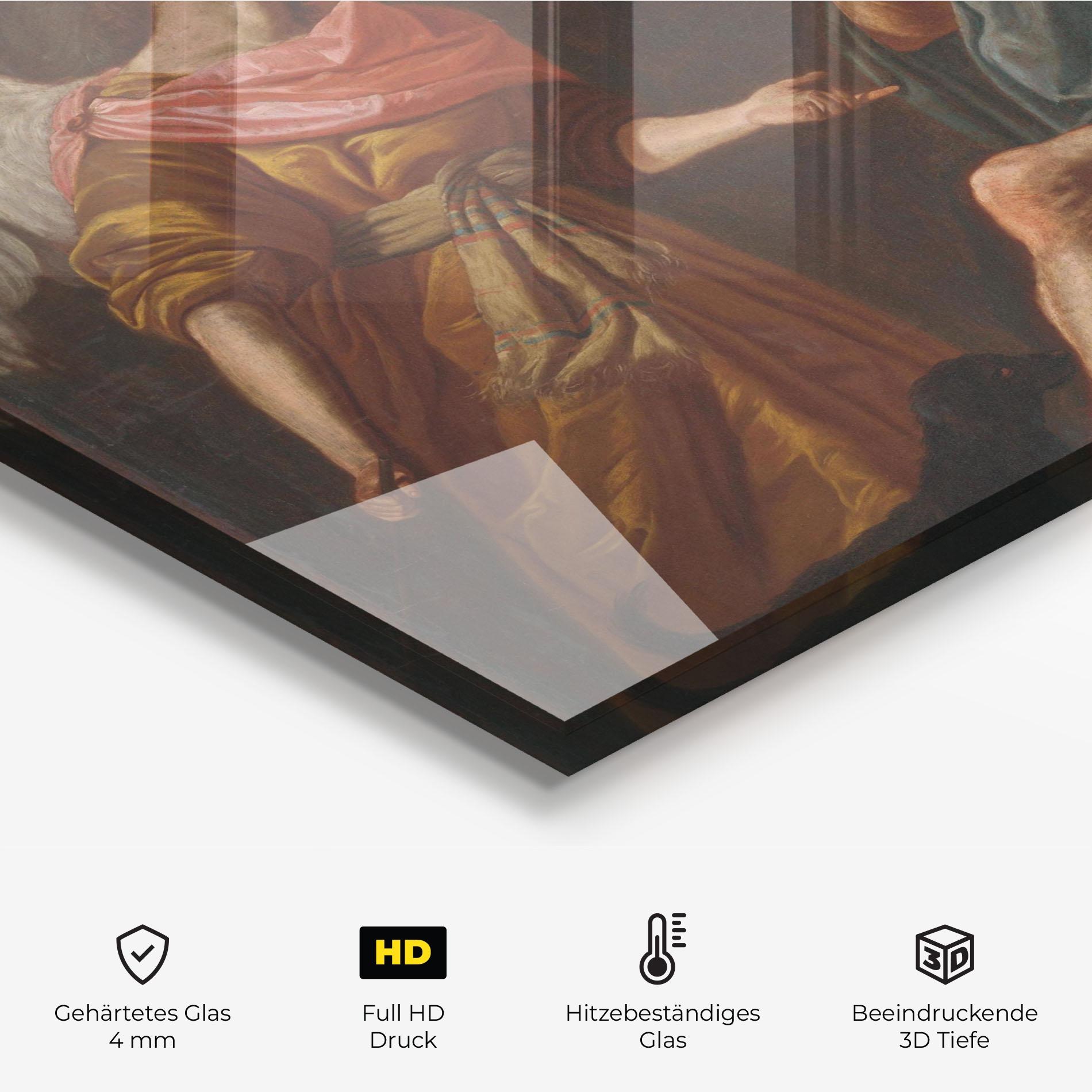 Küchenrückwand Glas Old Wings Person mockup 2