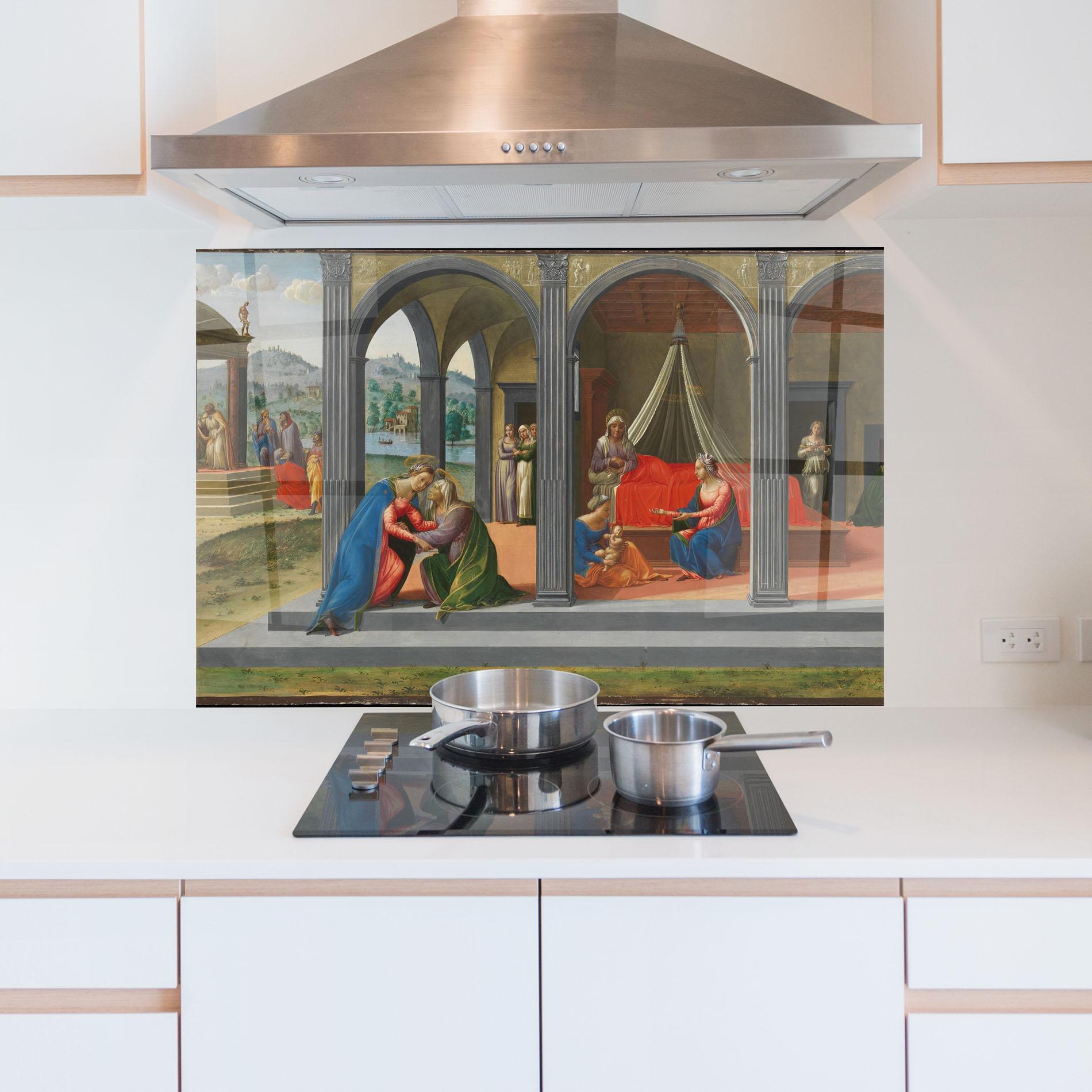 Küchenrückwand Glas Divine Building mockup 5