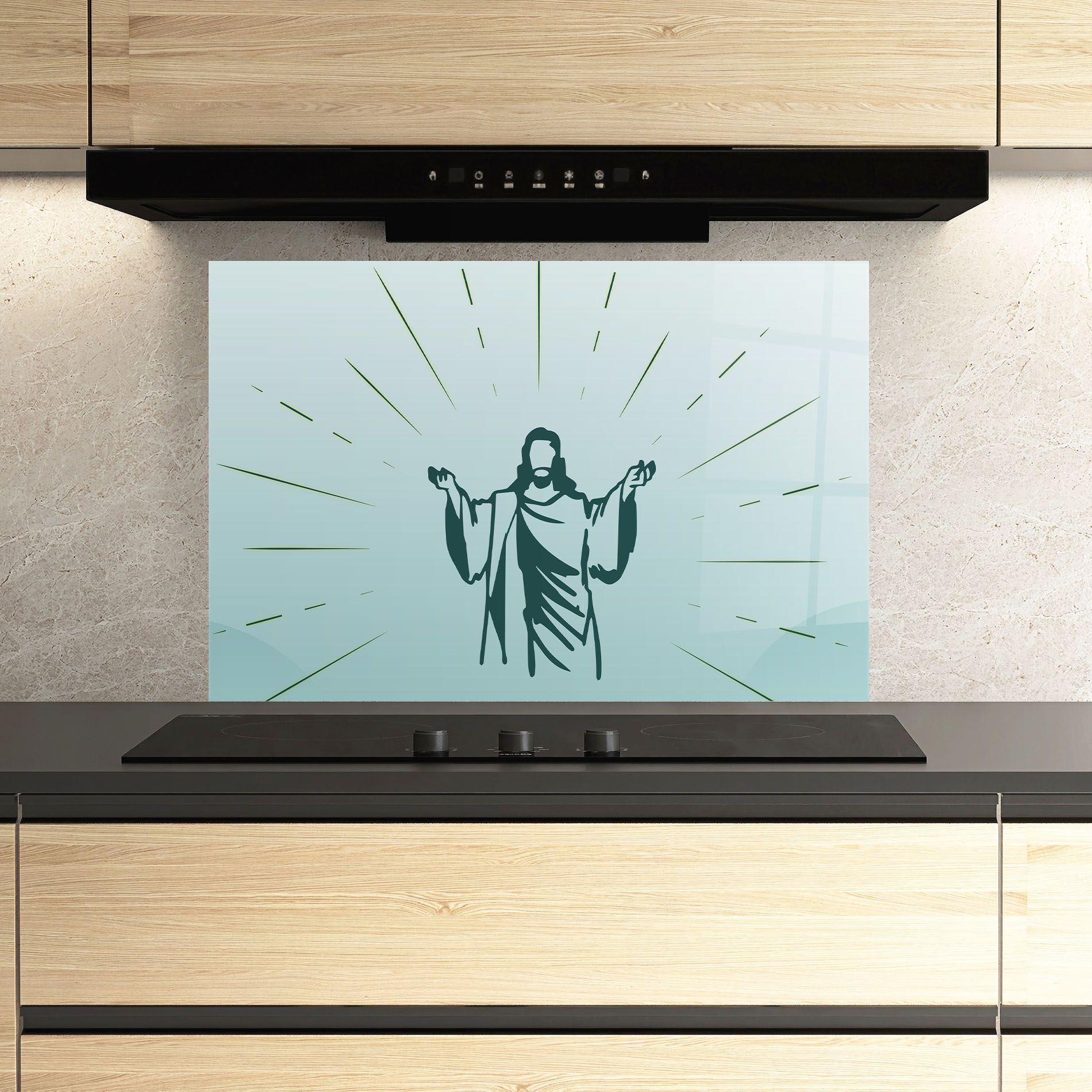 Blue Art Jesus mockup 3