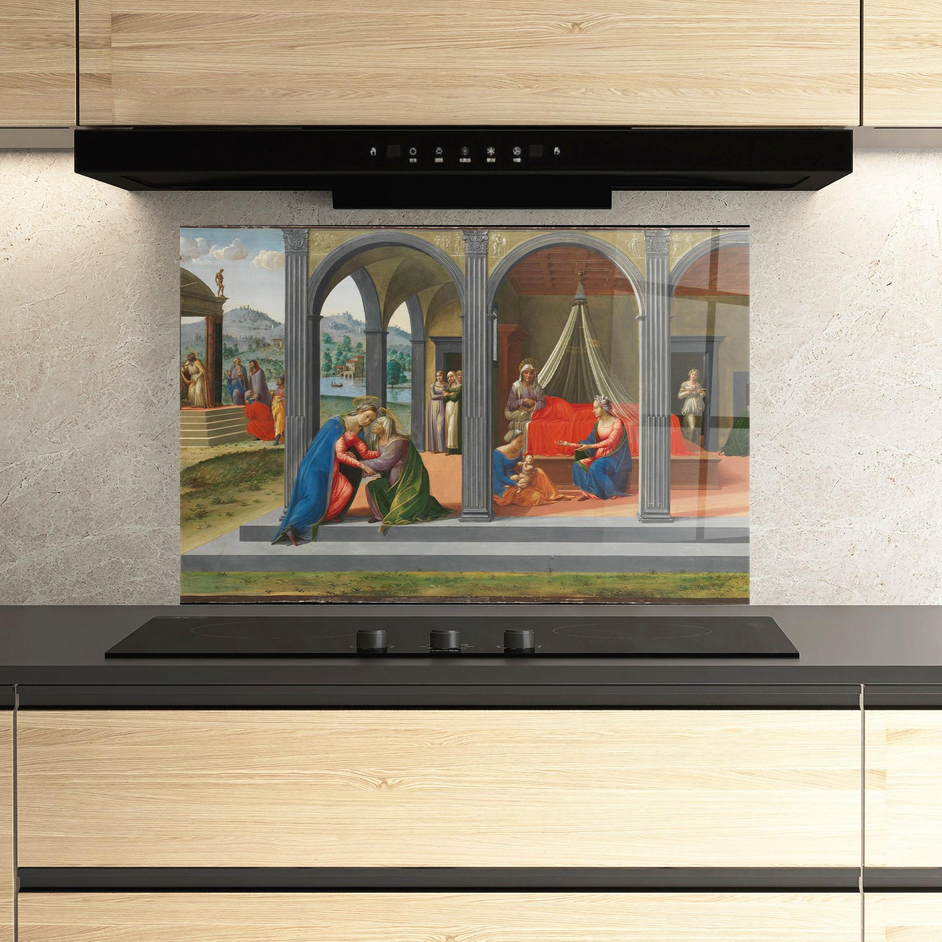 Küchenrückwand Glas Divine Building mockup 3