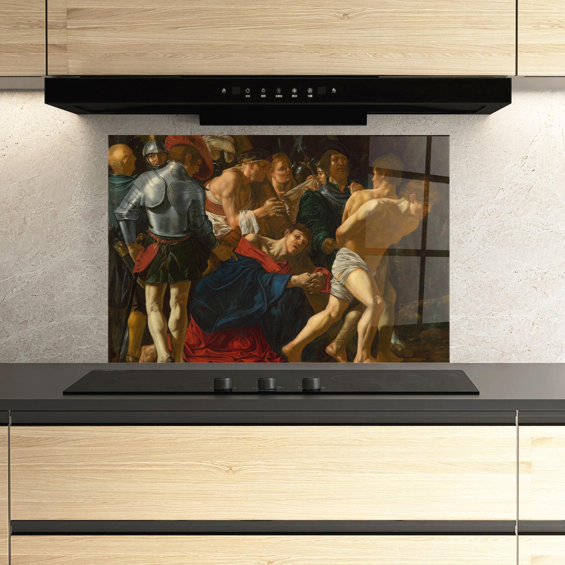 Küchenrückwand Glas Old Running mockup 3