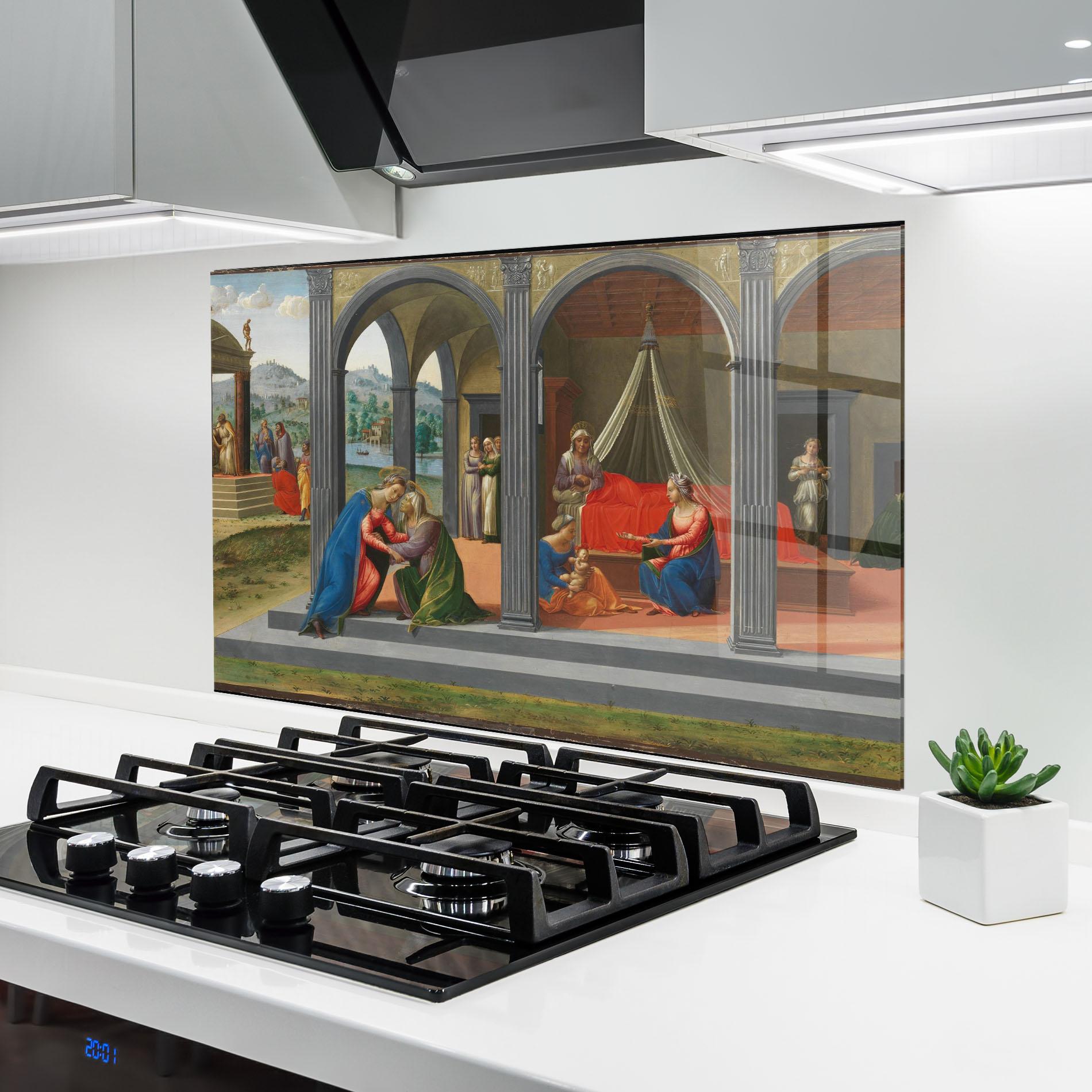 Küchenrückwand Glas Divine Building mockup 6