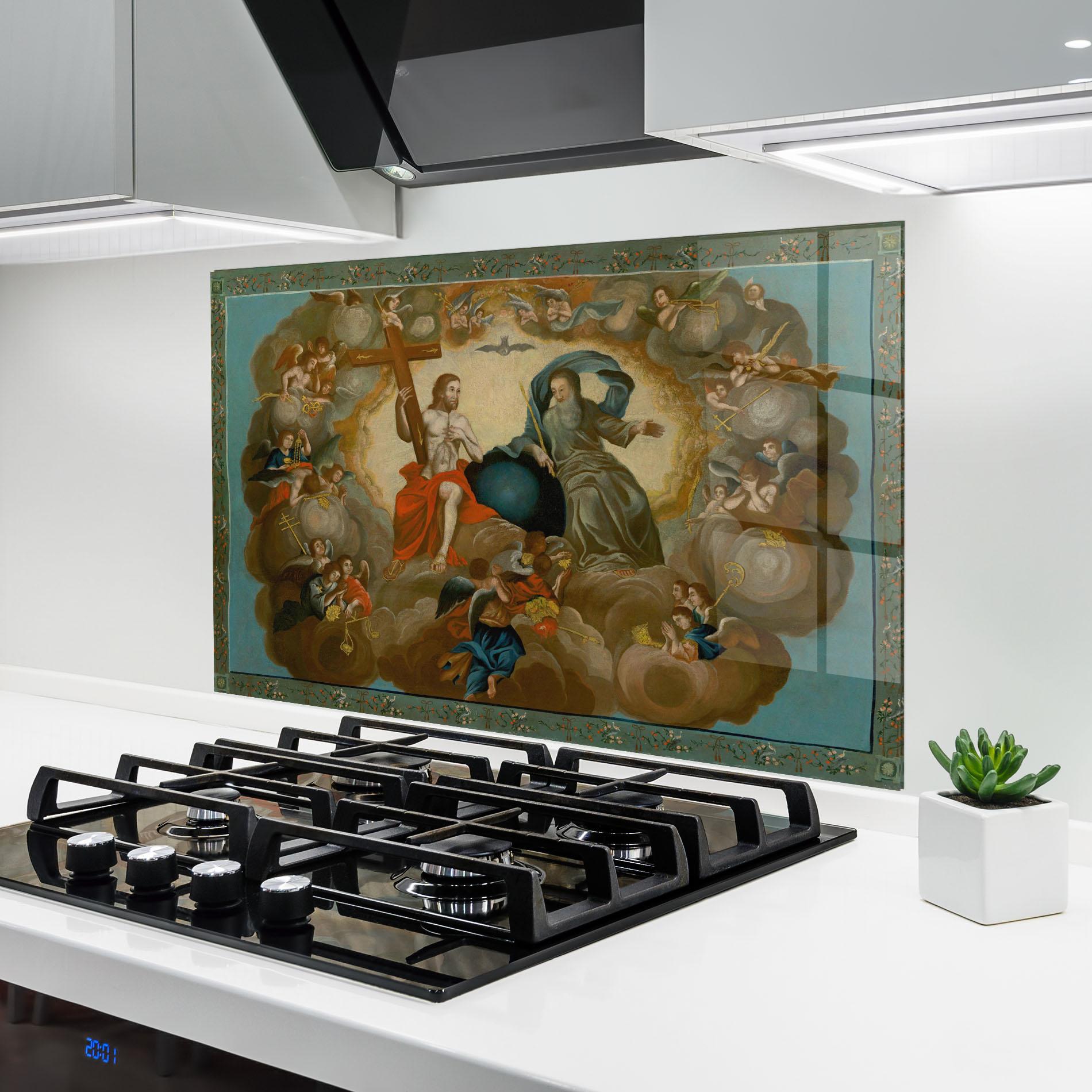 Küchenrückwand Glas Right Hand Cross mockup 6