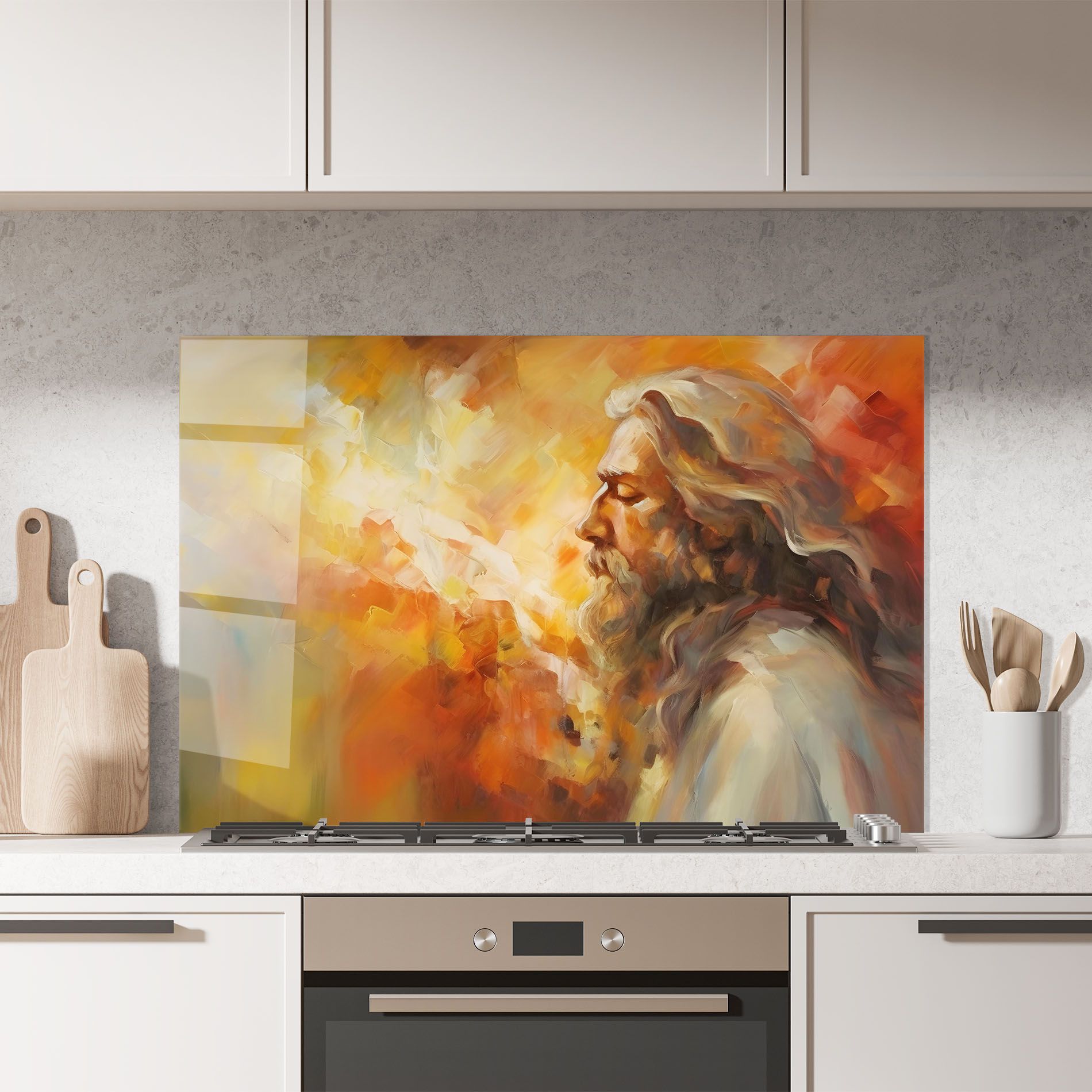 Christ Oil Painting mockup 7