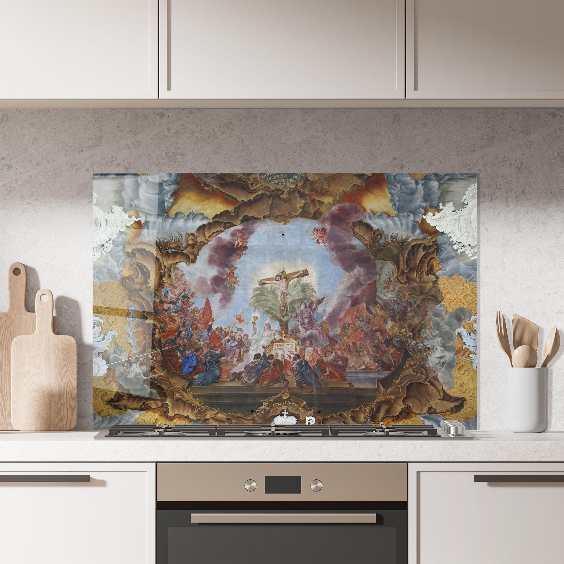 Küchenrückwand Glas Devine Illumination mockup 7