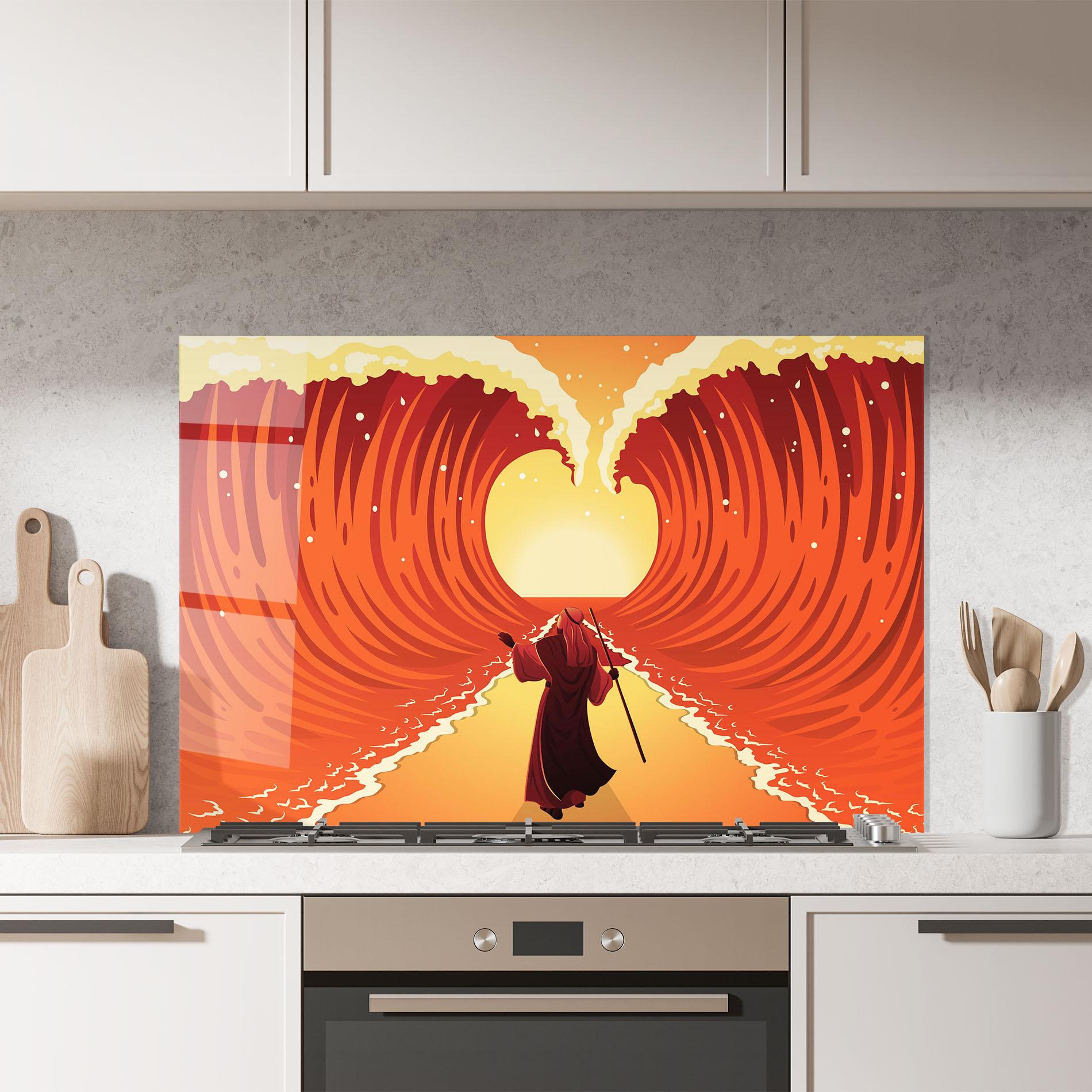 Küchenrückwand Glas Moses mockup 7