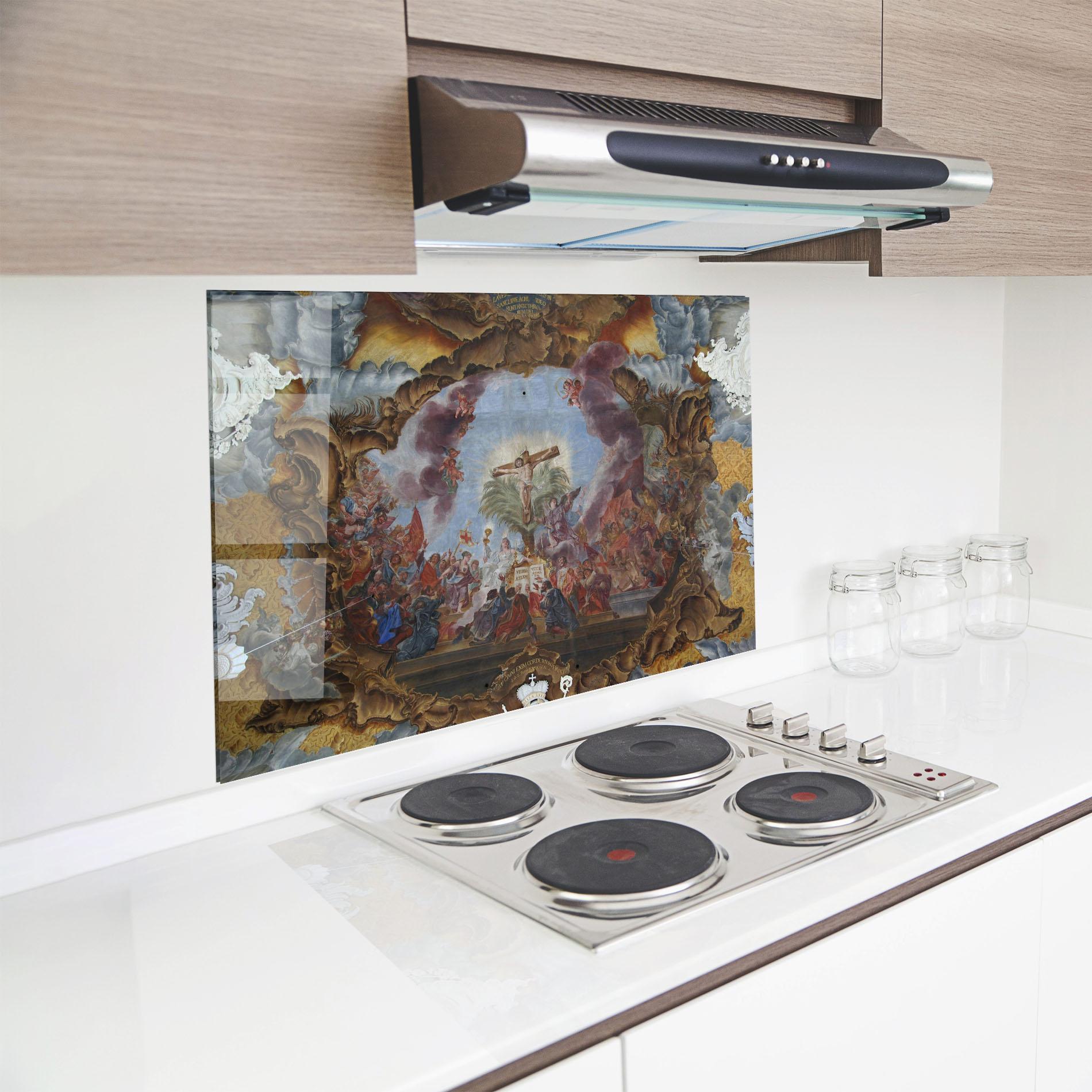 Küchenrückwand Glas Devine Illumination mockup 8