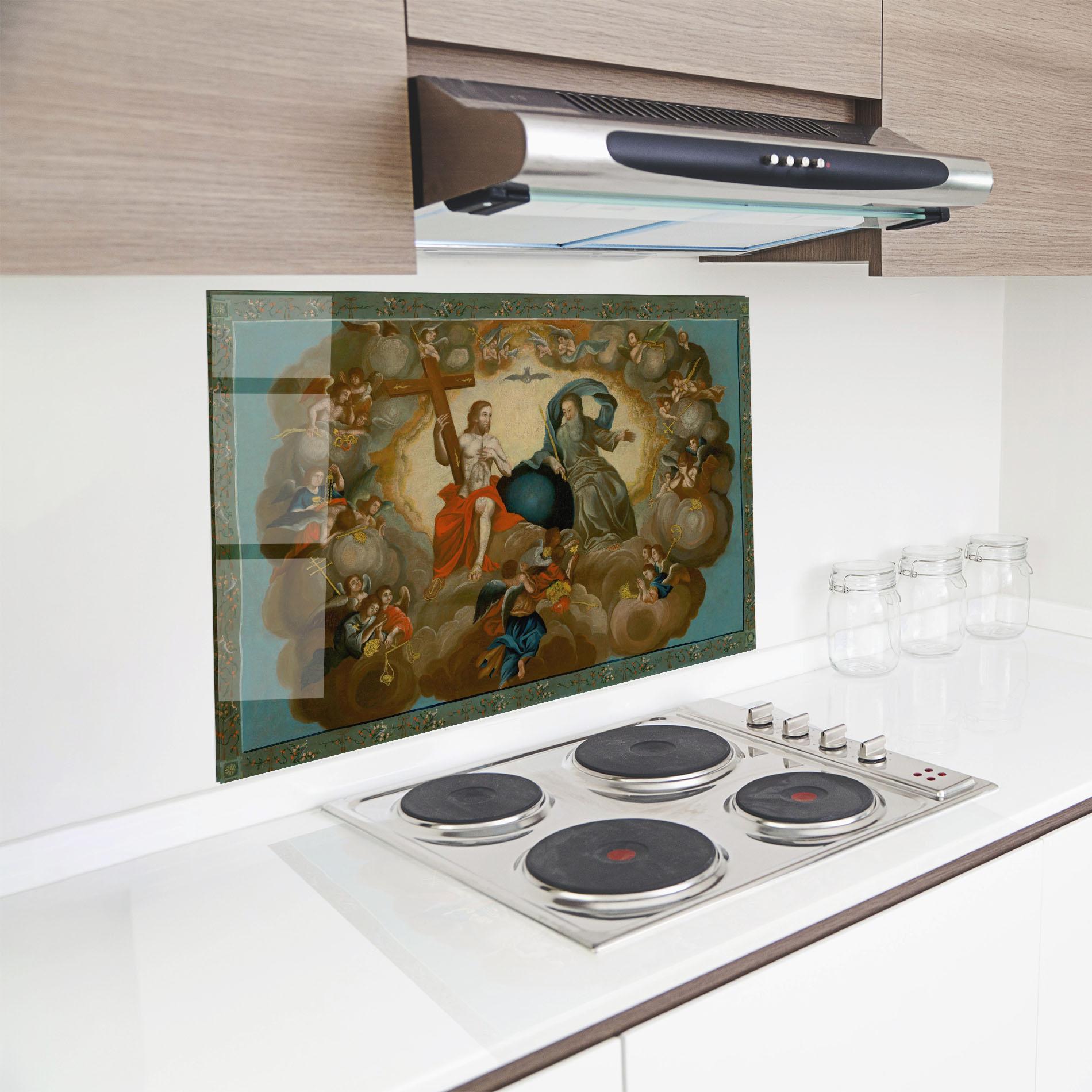 Küchenrückwand Glas Right Hand Cross mockup 8