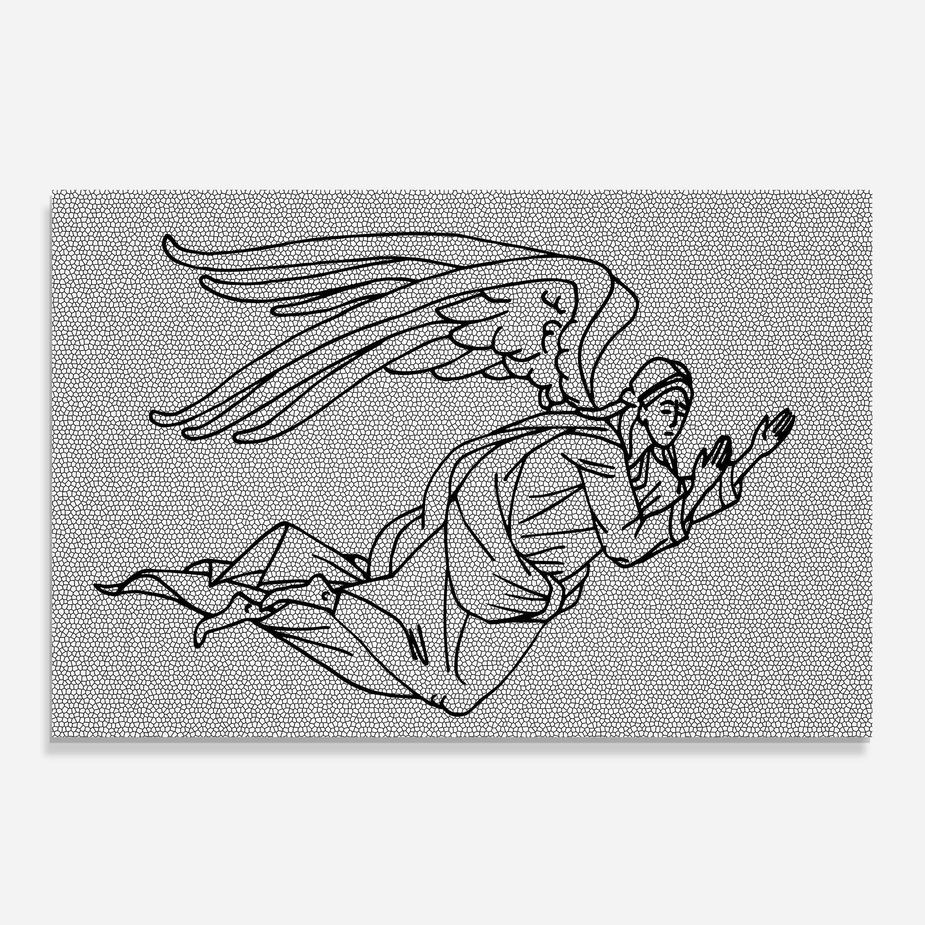 Küchenrückwand Glas Angel Flying mockup 0