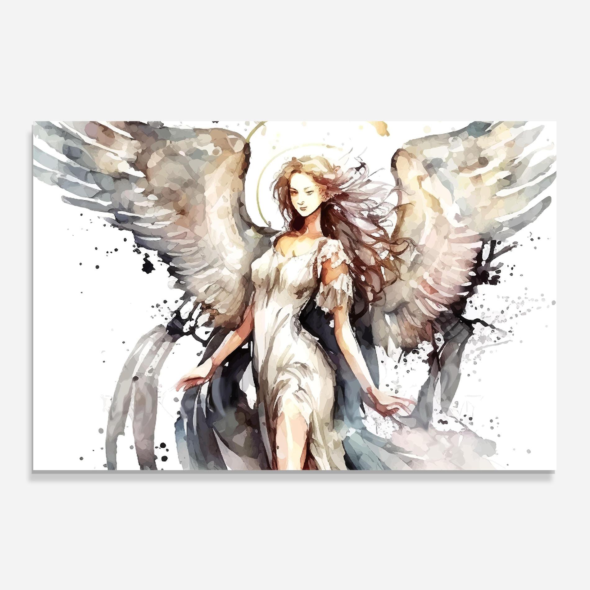 Küchenrückwand Glas Angel Lady mockup 0