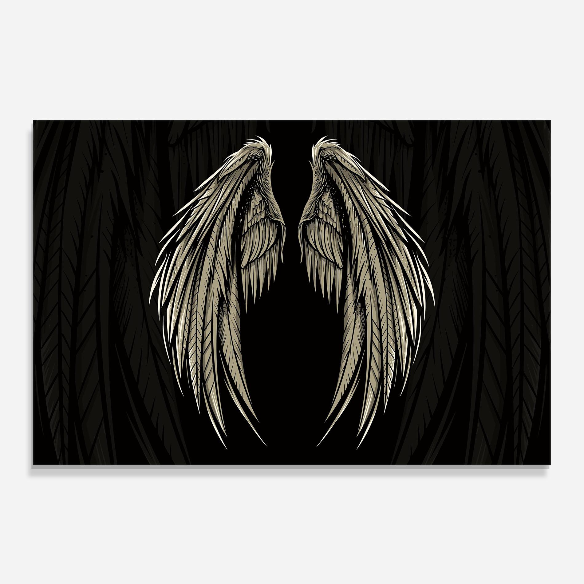 Küchenrückwand Glas Angel Wing mockup 0