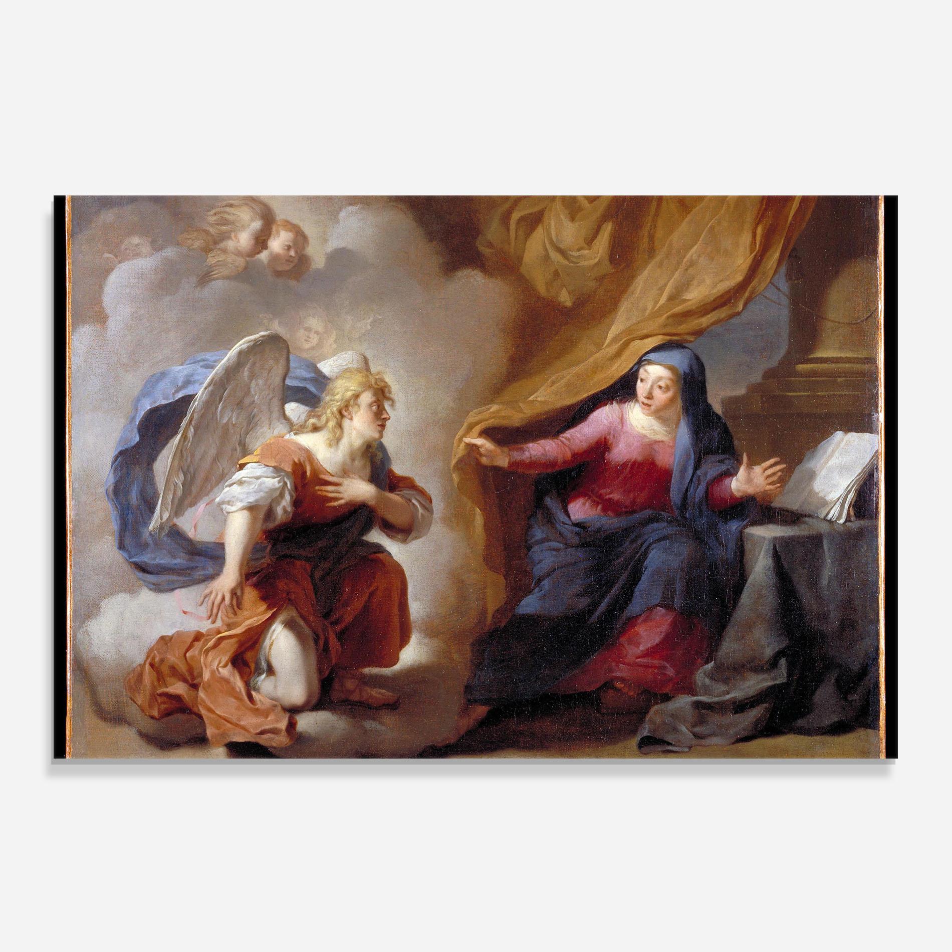 Küchenrückwand Glas Painting Old Angel mockup 0