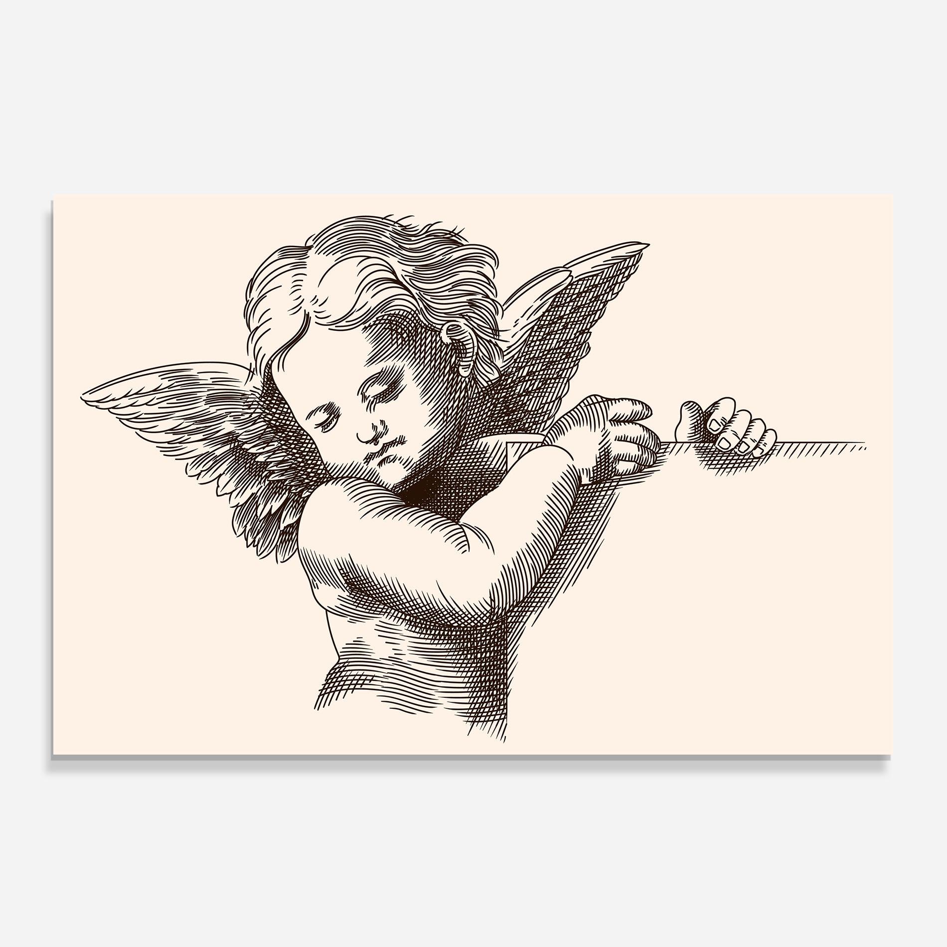 Küchenrückwand Glas Small Angel mockup 0