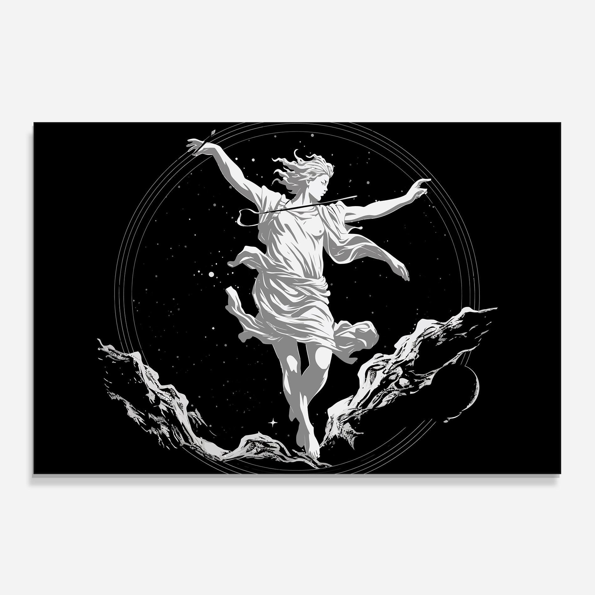 Küchenrückwand Glas Statue Angel mockup 0