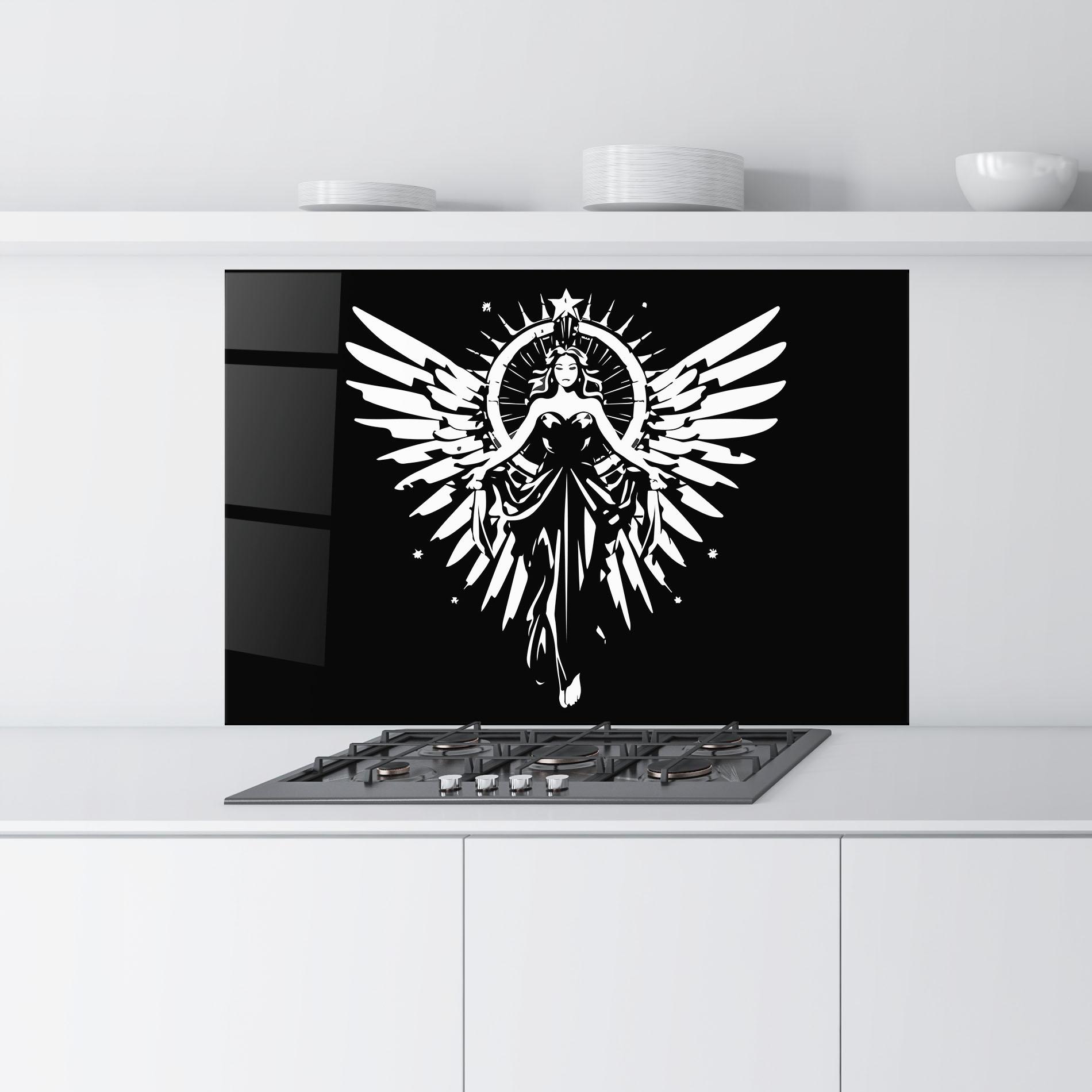 Küchenrückwand Glas Jewels Angel mockup 9