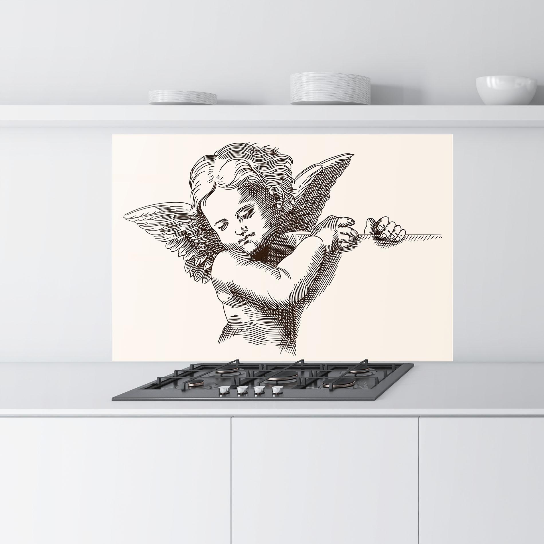 Küchenrückwand Glas Small Angel mockup 9