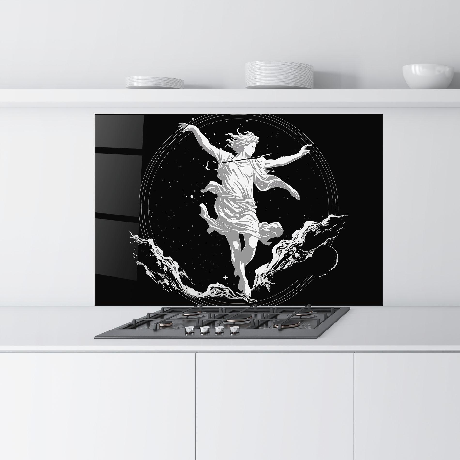 Küchenrückwand Glas Statue Angel mockup 9