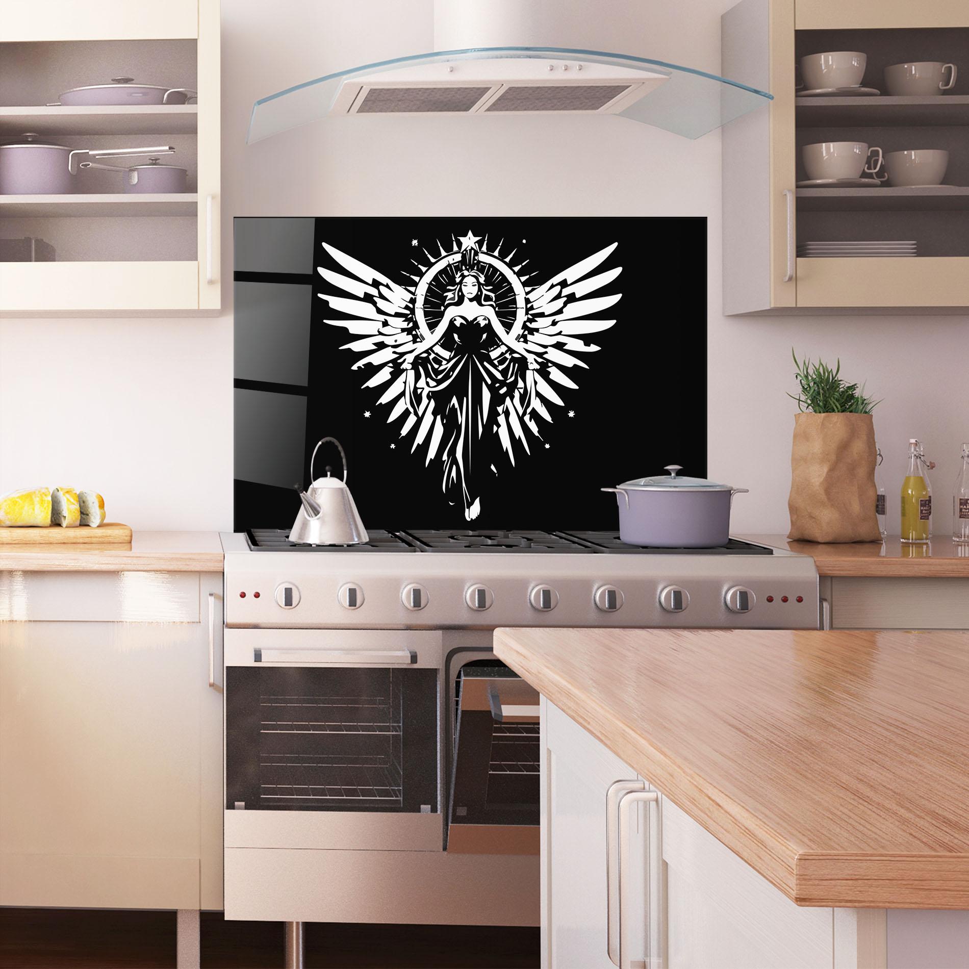 Küchenrückwand Glas Jewels Angel mockup 1