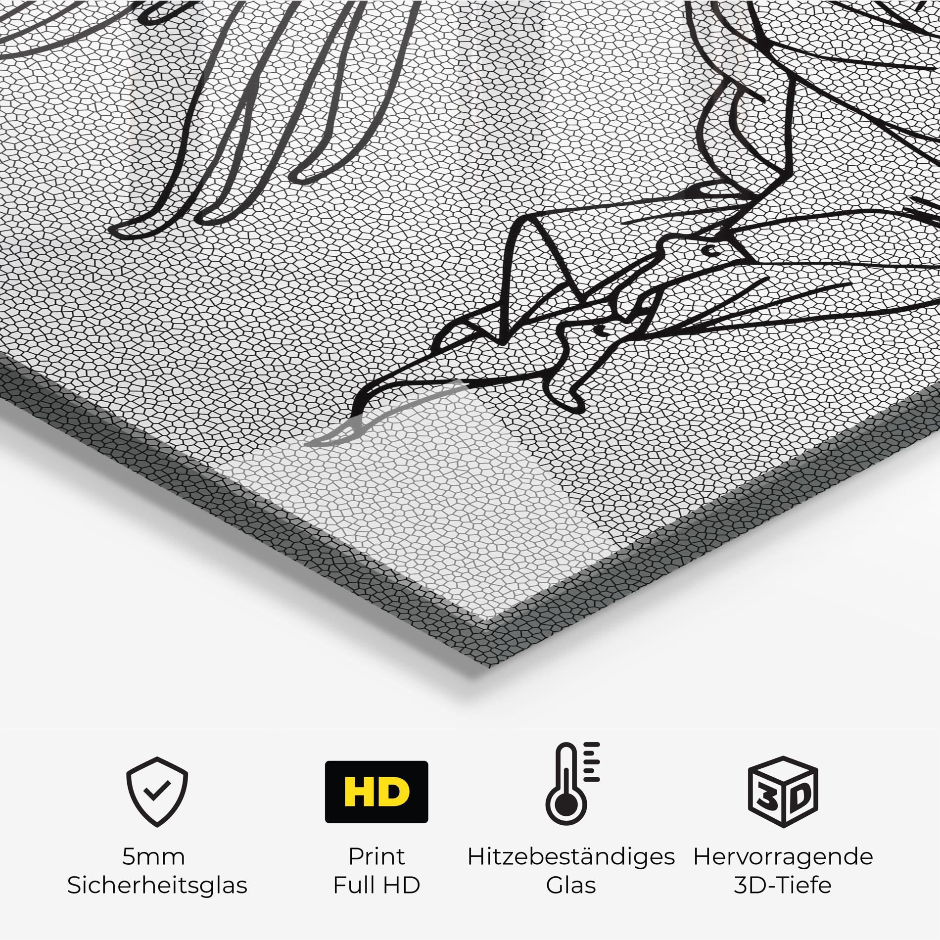 Küchenrückwand Glas Angel Flying mockup 2