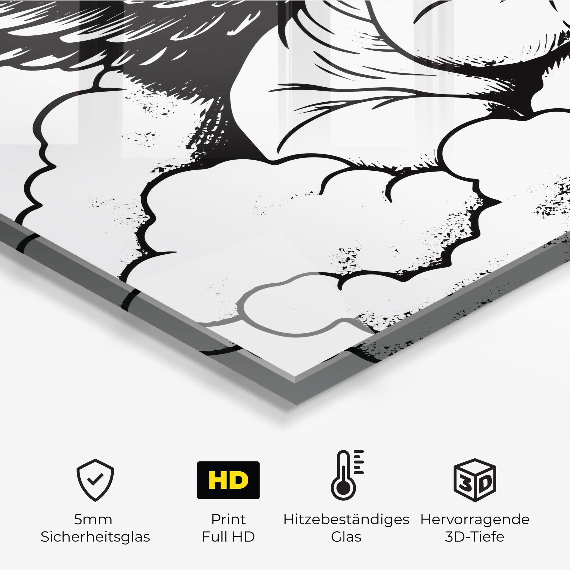 Küchenrückwand Glas Angel Sleeping mockup 2