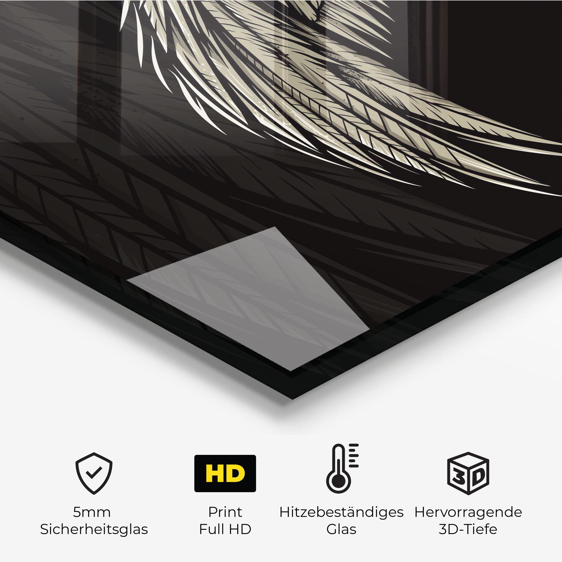 Küchenrückwand Glas Angel Wing mockup 2