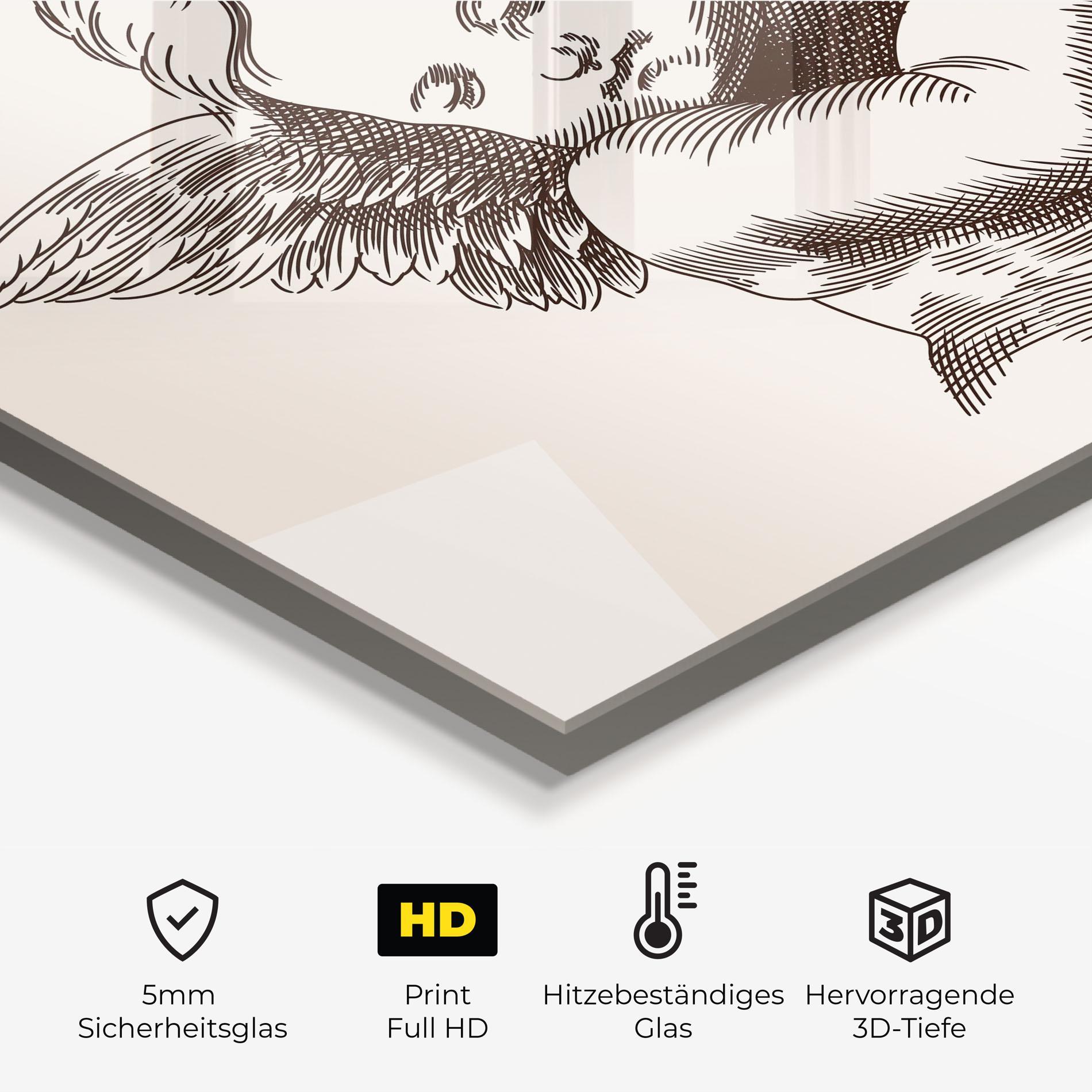 Küchenrückwand Glas Small Angel mockup 2