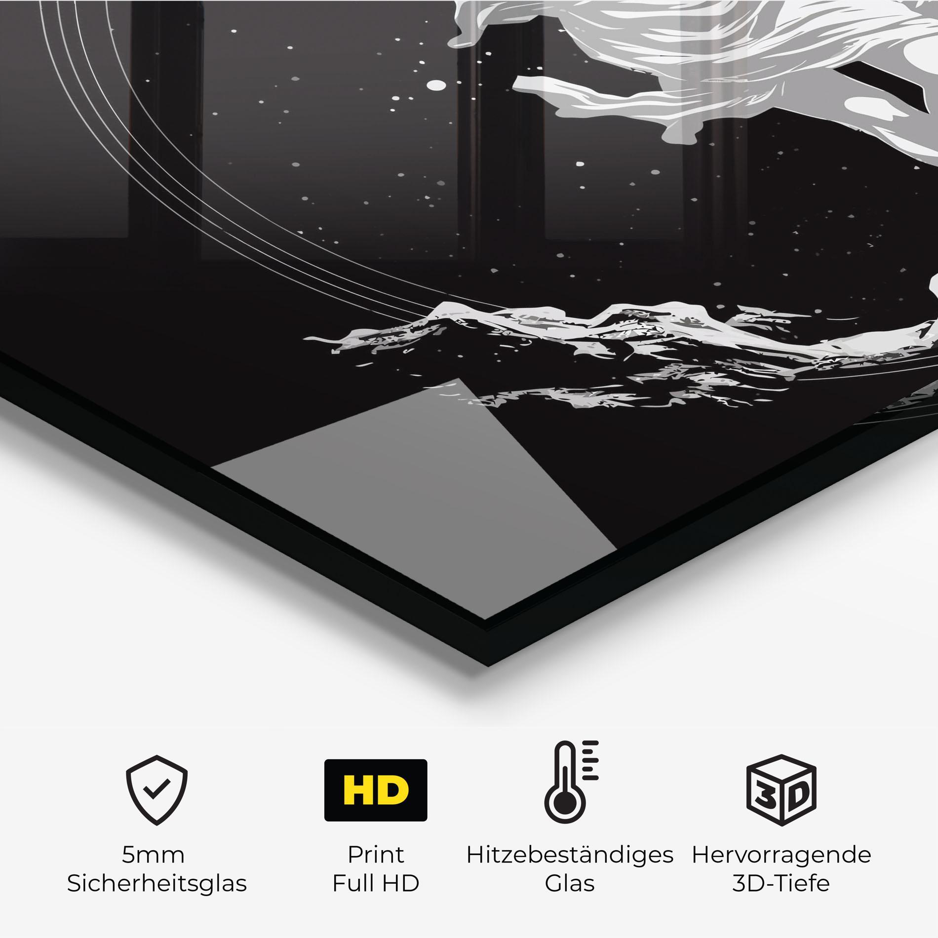 Küchenrückwand Glas Statue Angel mockup 2