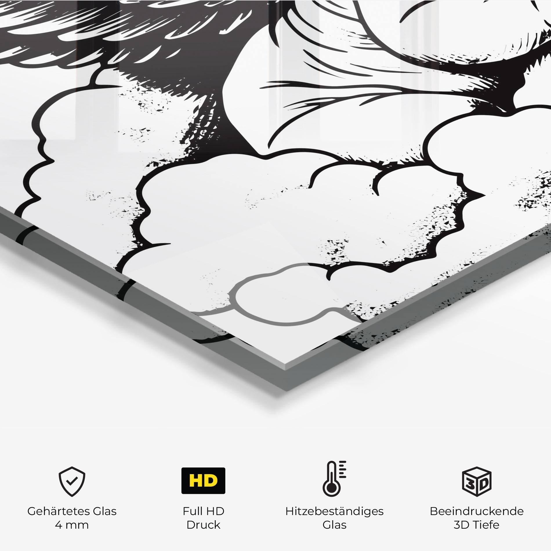 Küchenrückwand Glas Angel Sleeping mockup 2