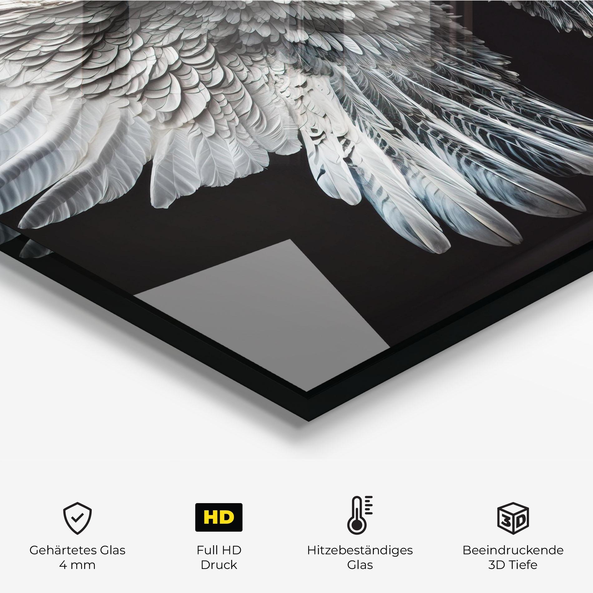 Küchenrückwand Glas Big Angel Wings mockup 2