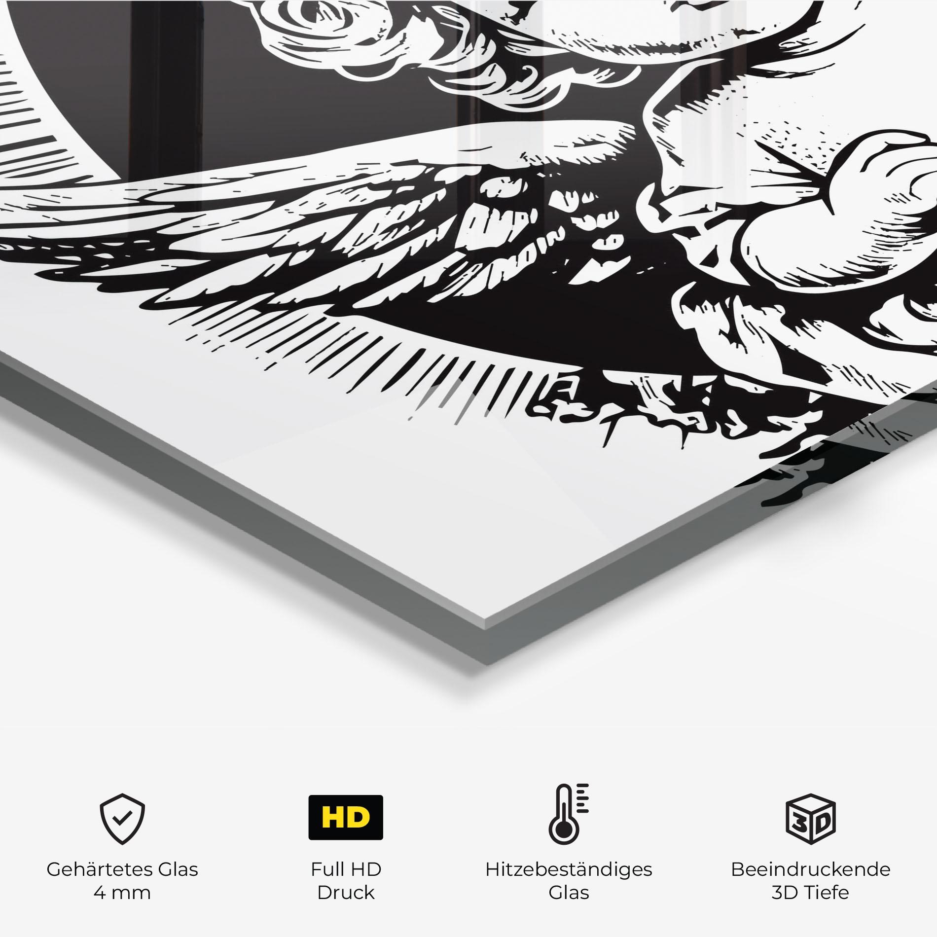 Küchenrückwand Glas Cute Baby Angel mockup 2