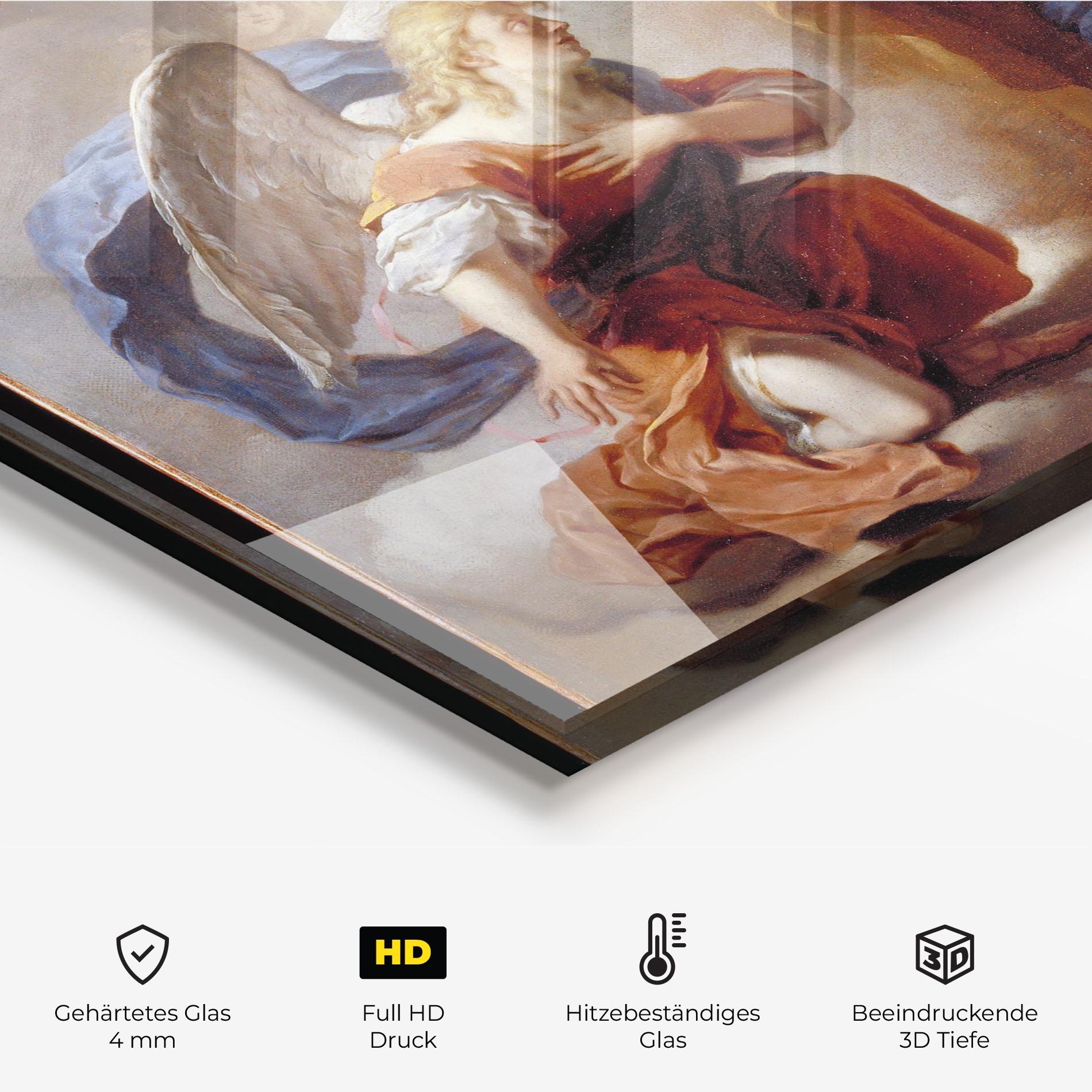 Küchenrückwand Glas Painting Old Angel mockup 2