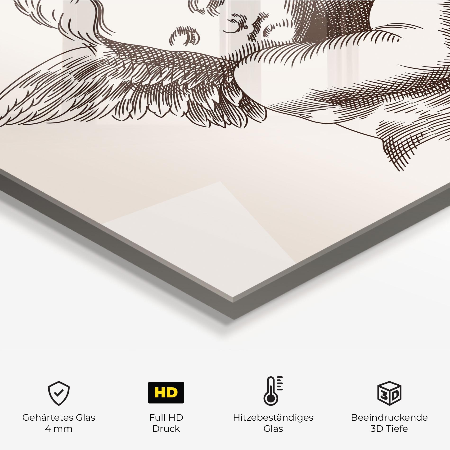 Küchenrückwand Glas Small Angel mockup 2