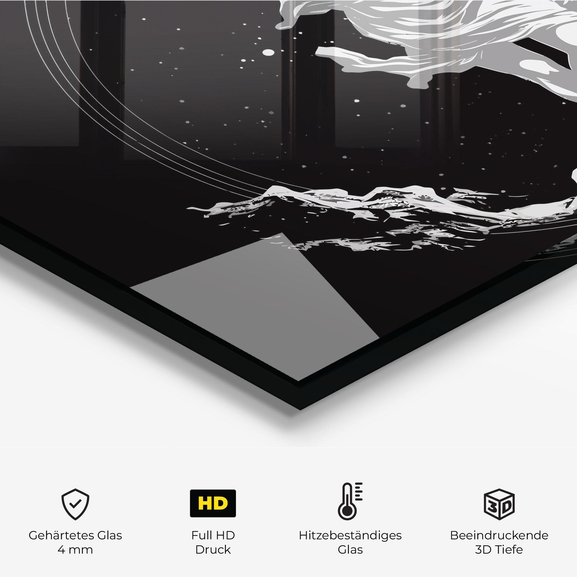 Küchenrückwand Glas Statue Angel mockup 2