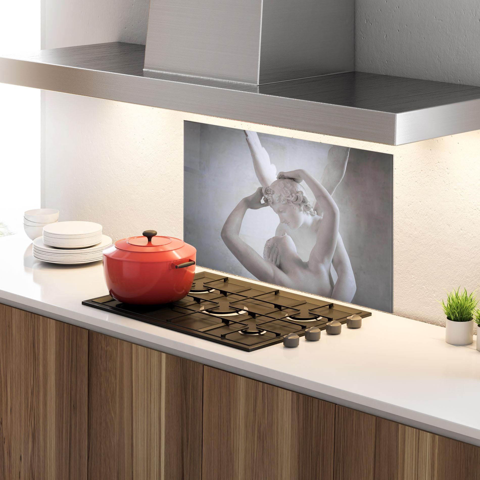 Küchenrückwand Glas Angel Kiss mockup 4