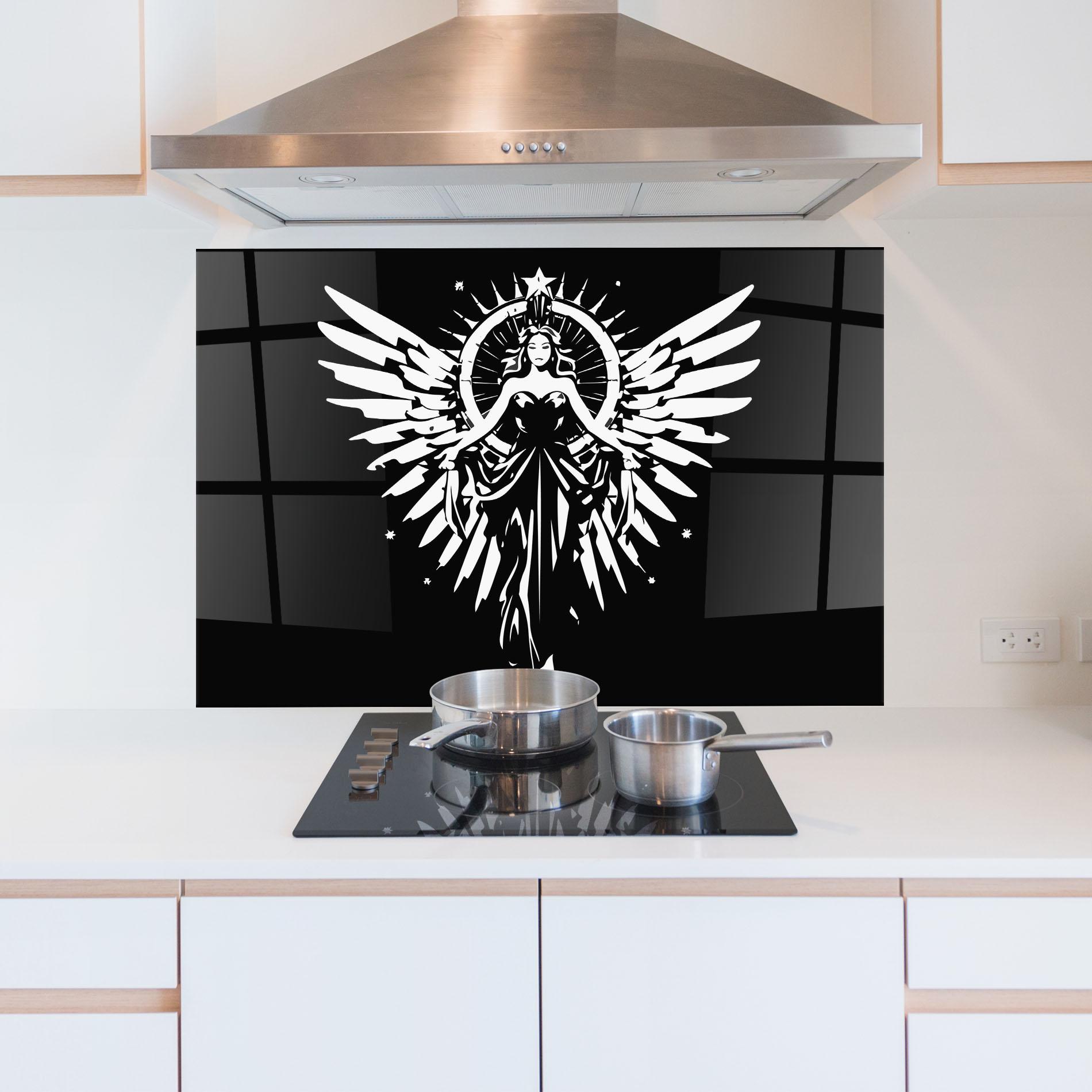 Küchenrückwand Glas Jewels Angel mockup 5