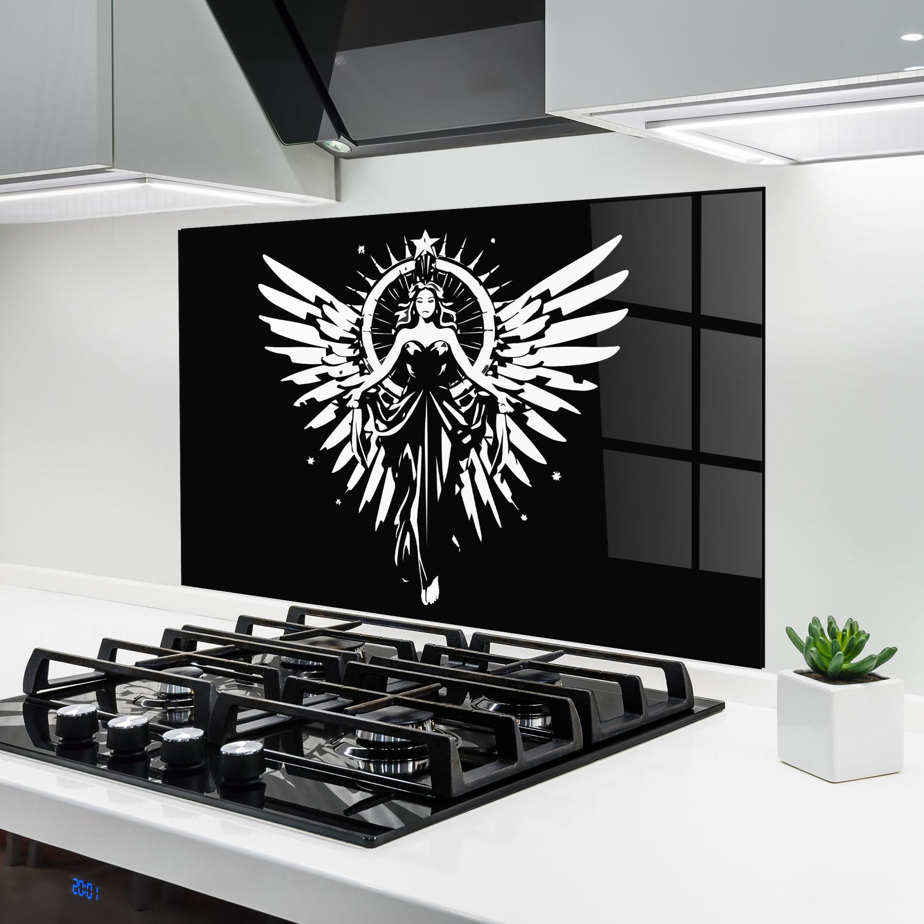 Küchenrückwand Glas Jewels Angel mockup 6