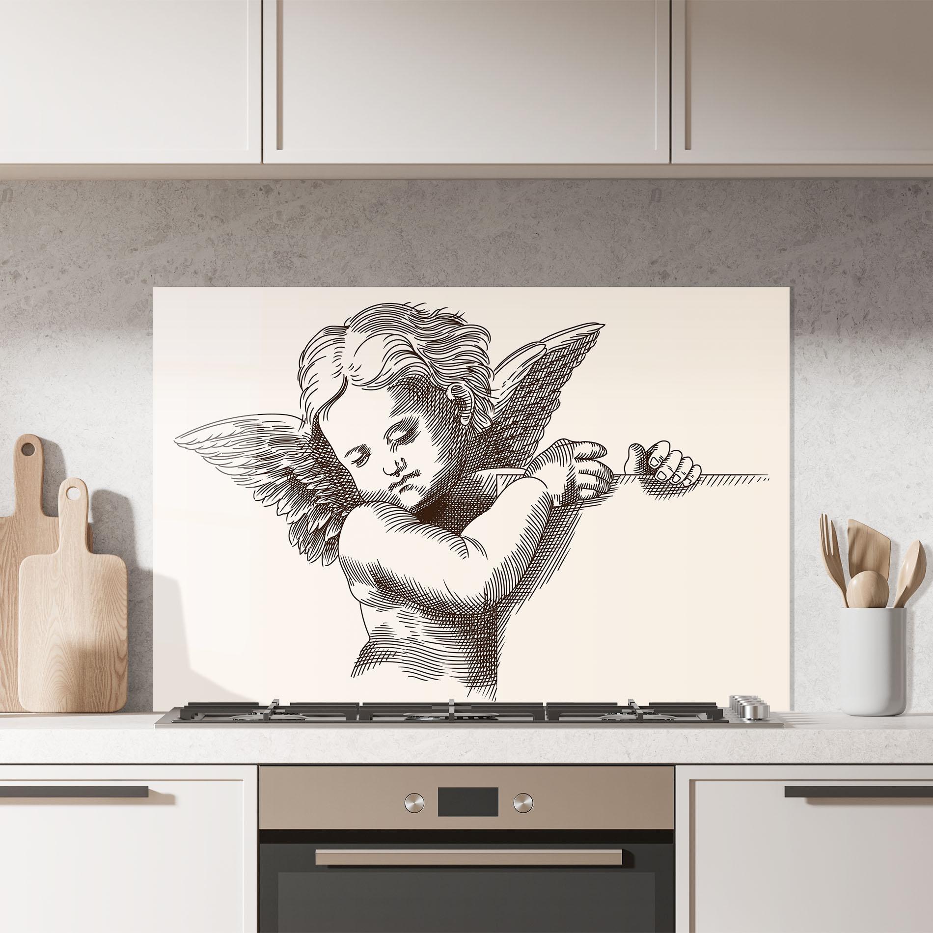 Küchenrückwand Glas Small Angel mockup 7
