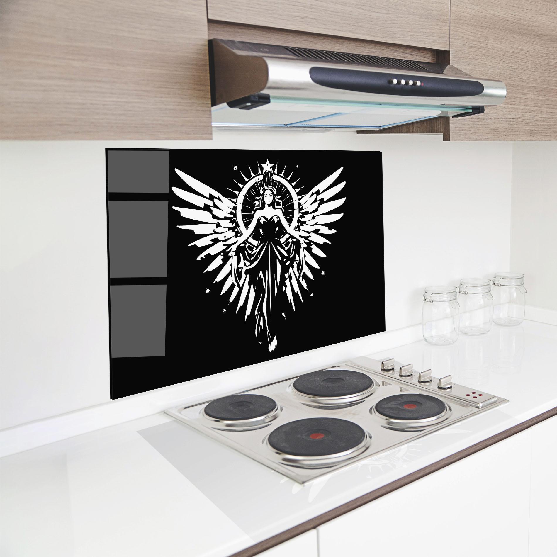 Küchenrückwand Glas Jewels Angel mockup 8