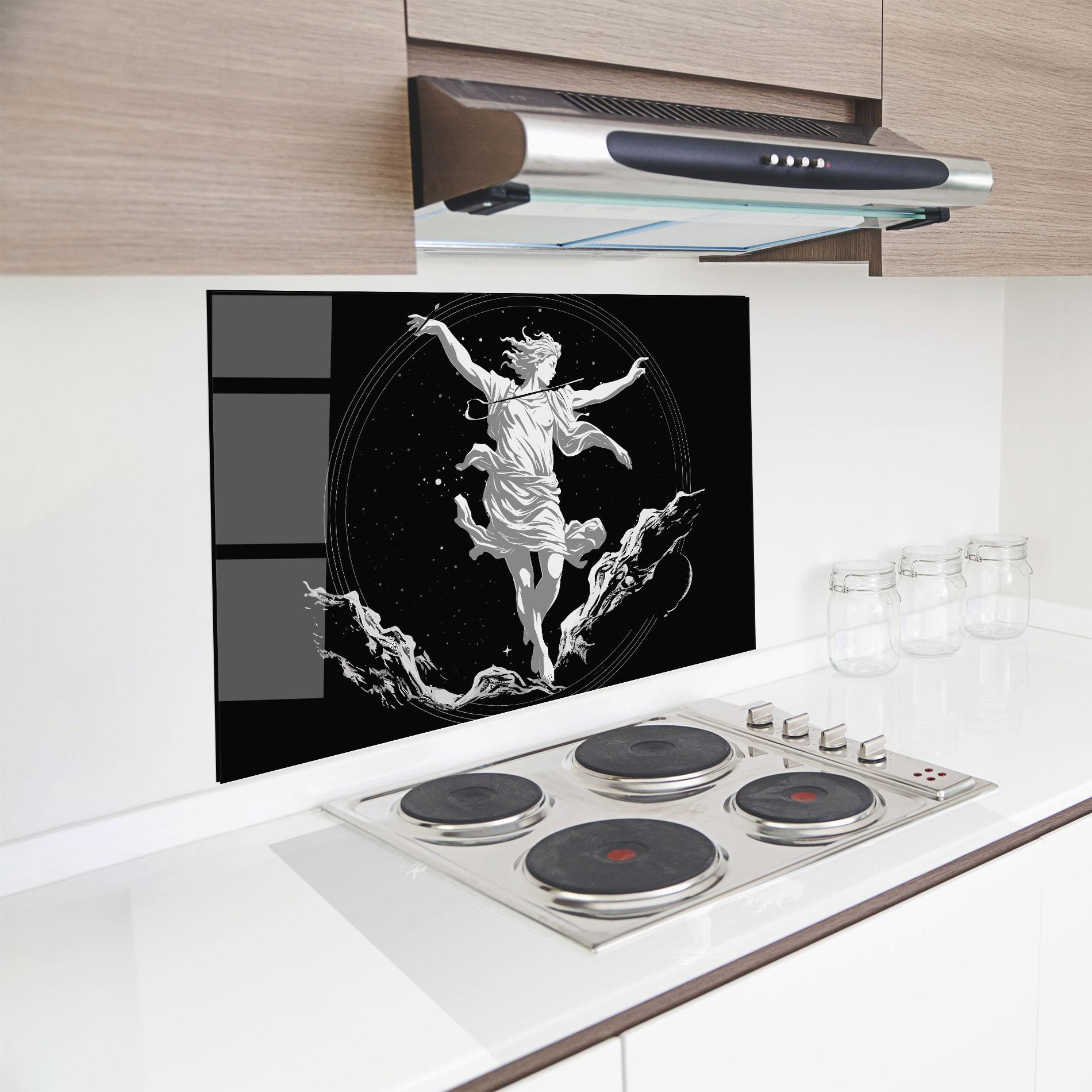 Küchenrückwand Glas Statue Angel mockup 8