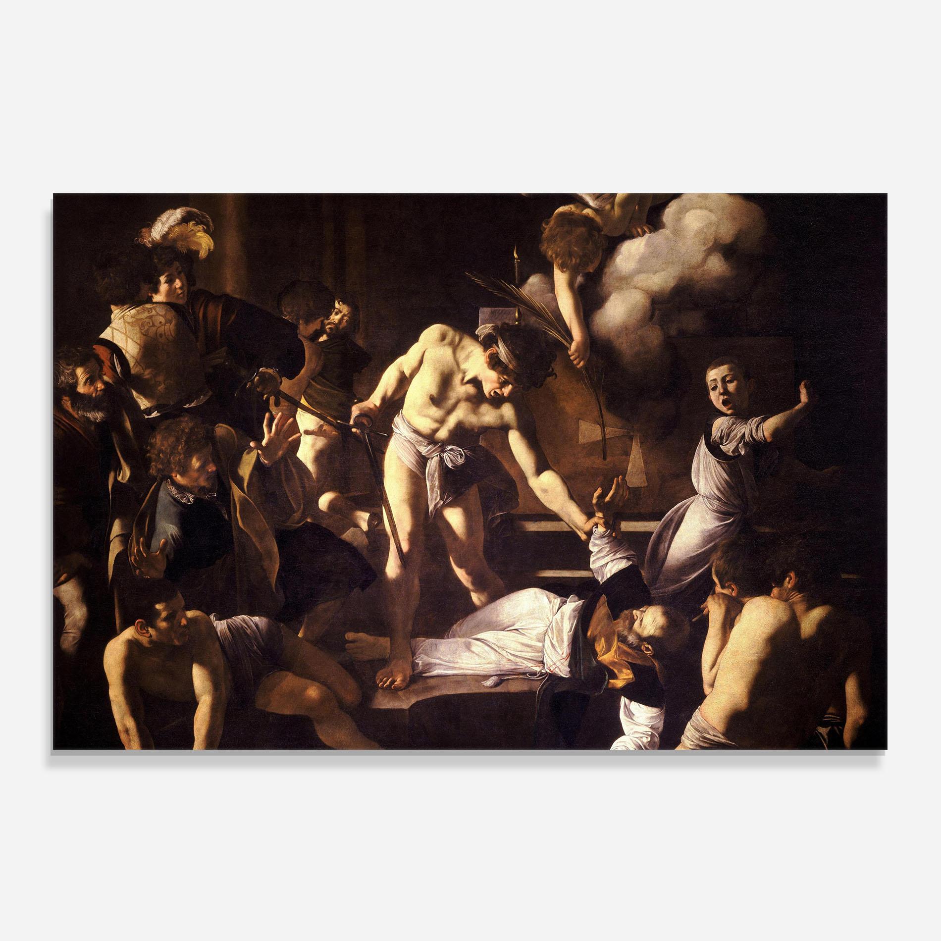 Küchenrückwand Glas The Martyrdom mockup 0