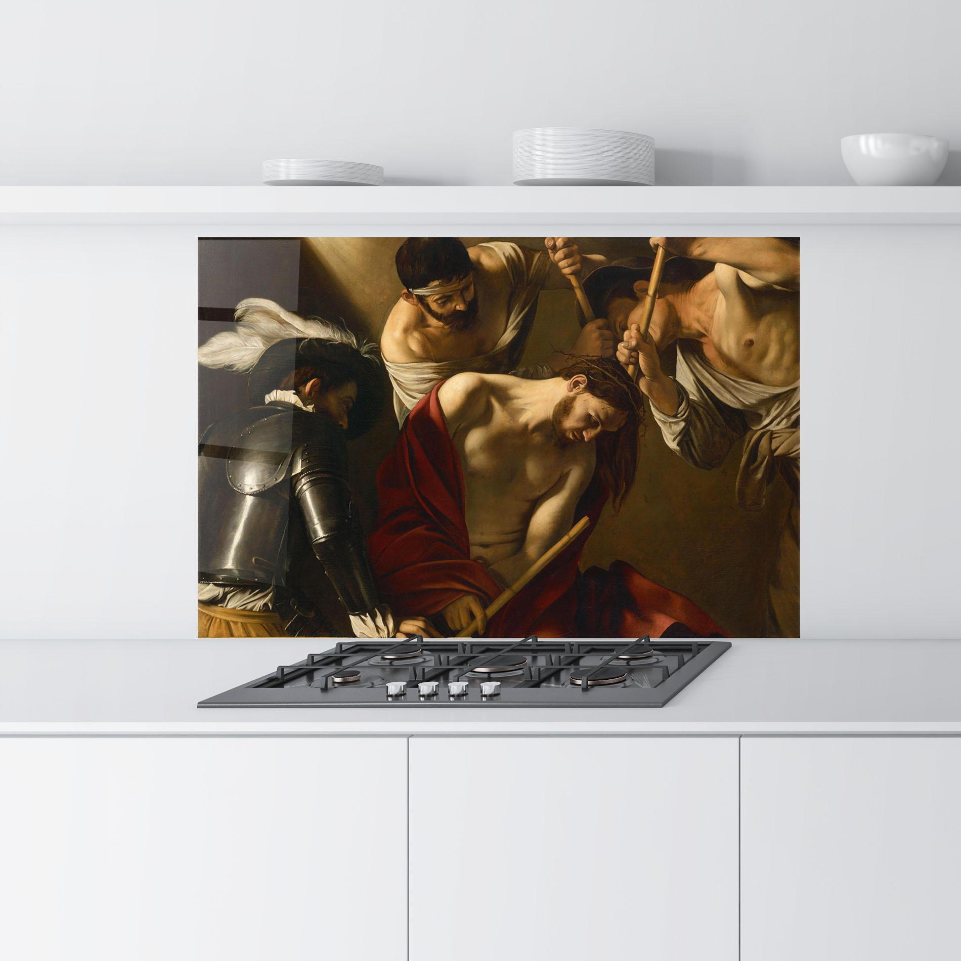 Küchenrückwand Glas Crowning With Thorns mockup 9