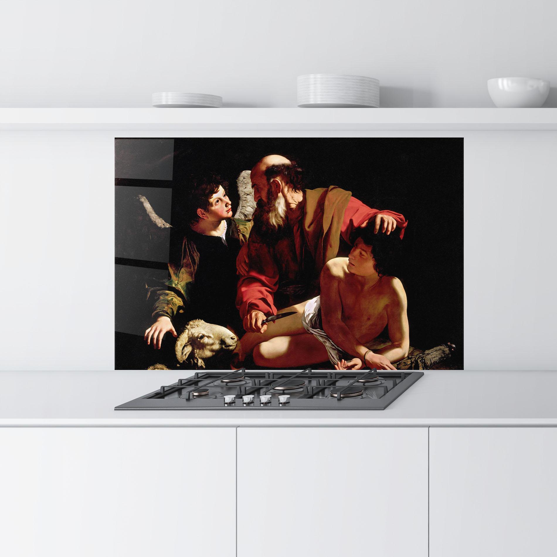 Küchenrückwand Glas Sacrifice Of Isaac mockup 9