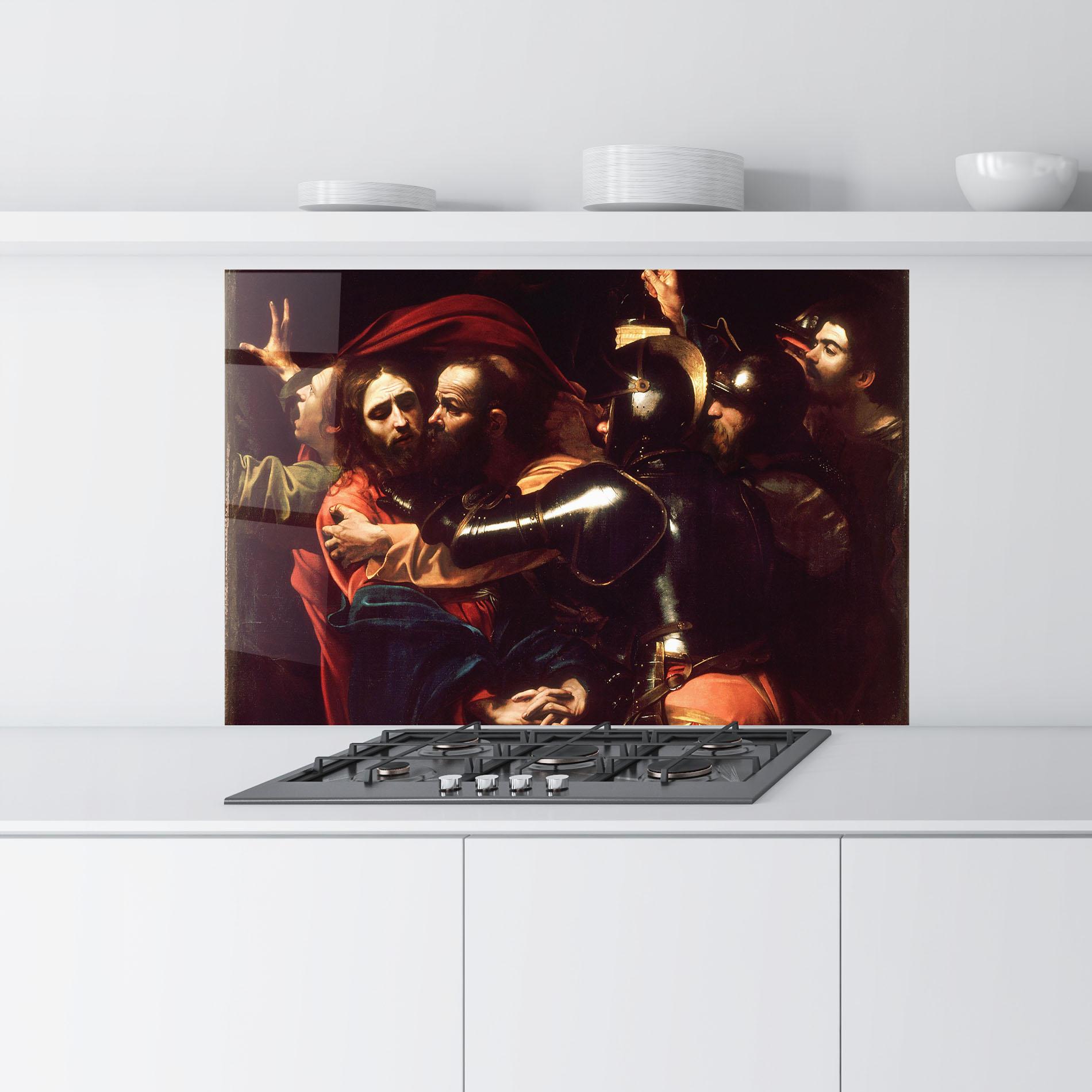 Küchenrückwand Glas The Taking Of Christ mockup 9