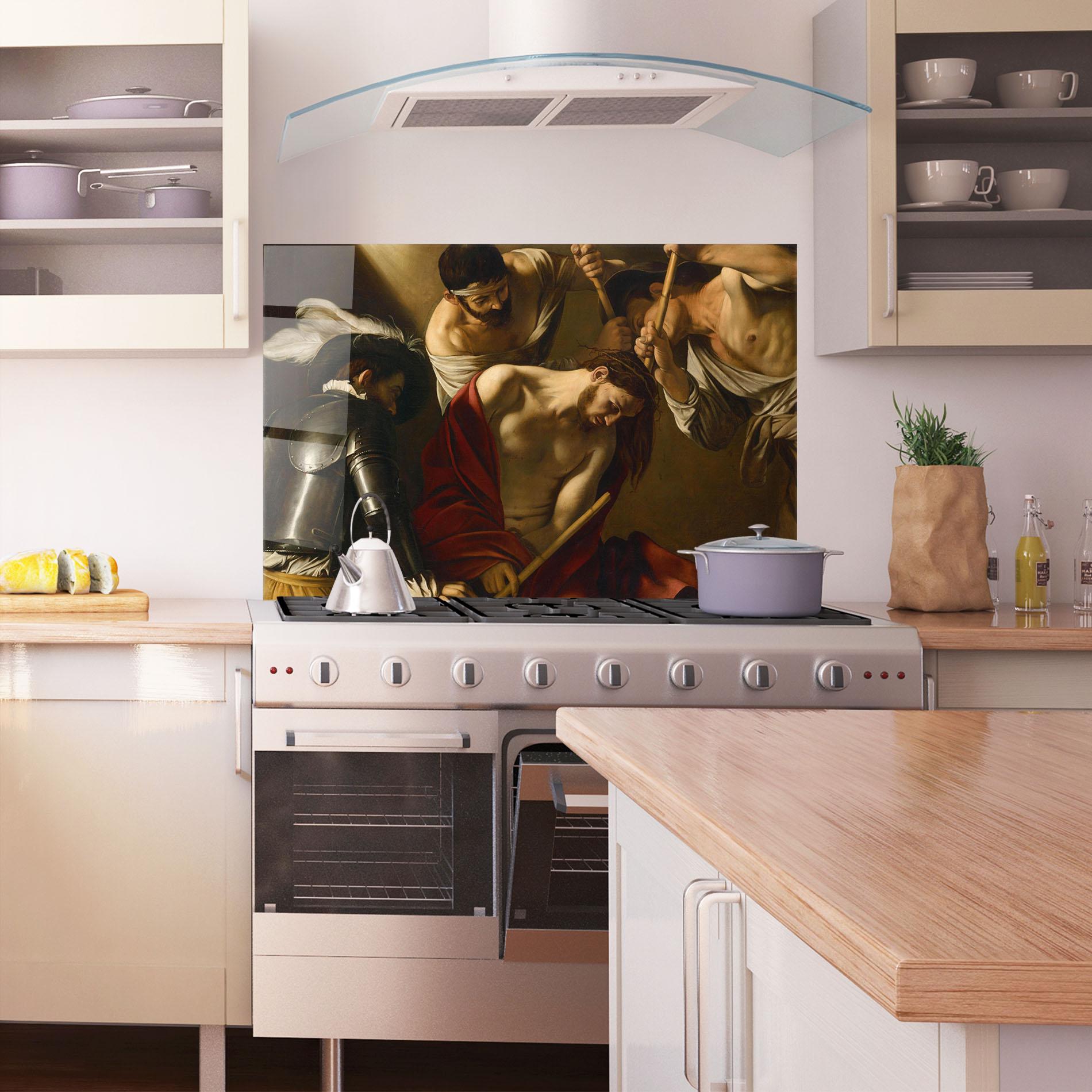 Küchenrückwand Glas Crowning With Thorns mockup 1