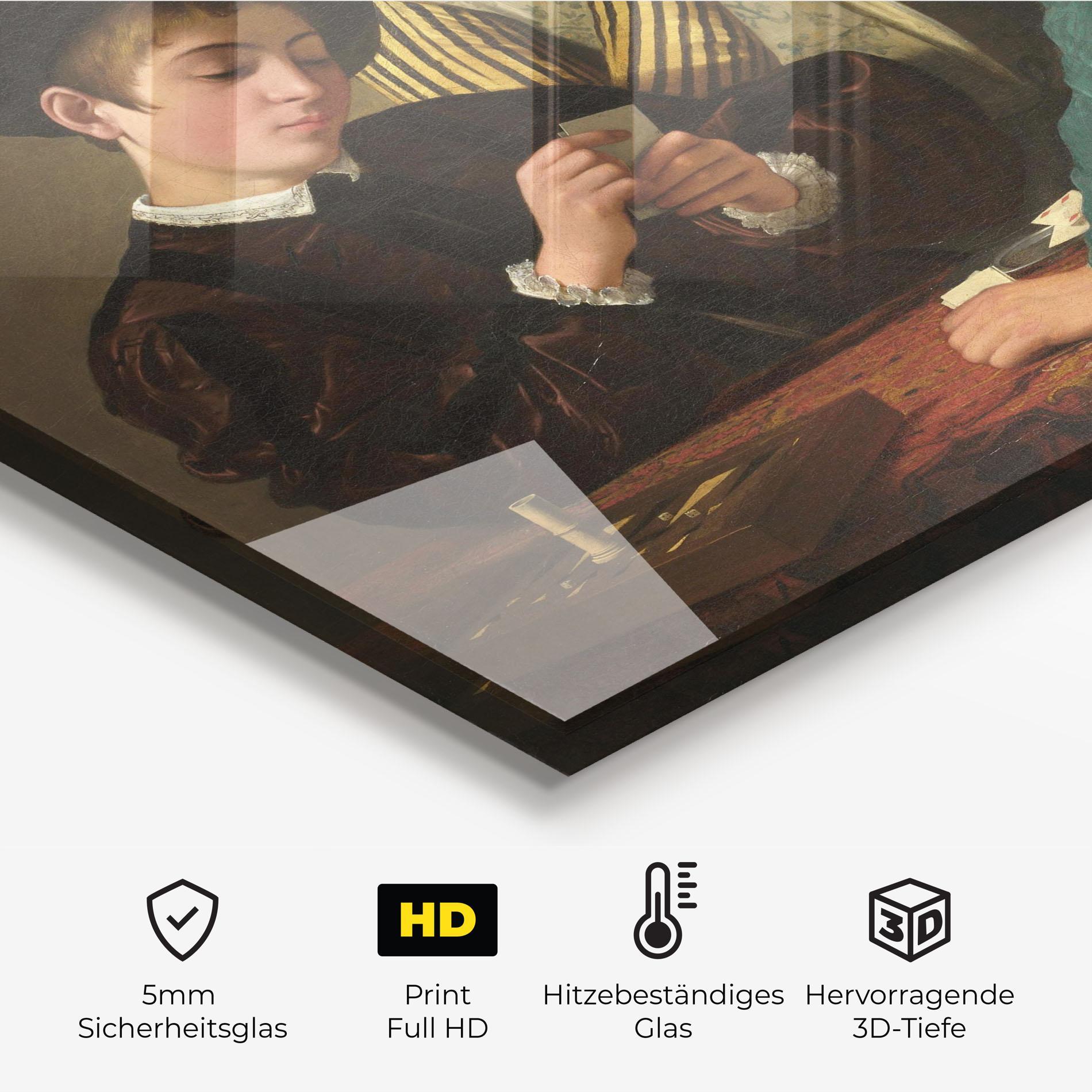 Küchenrückwand Glas Caravaggio The Cardsharps mockup 2